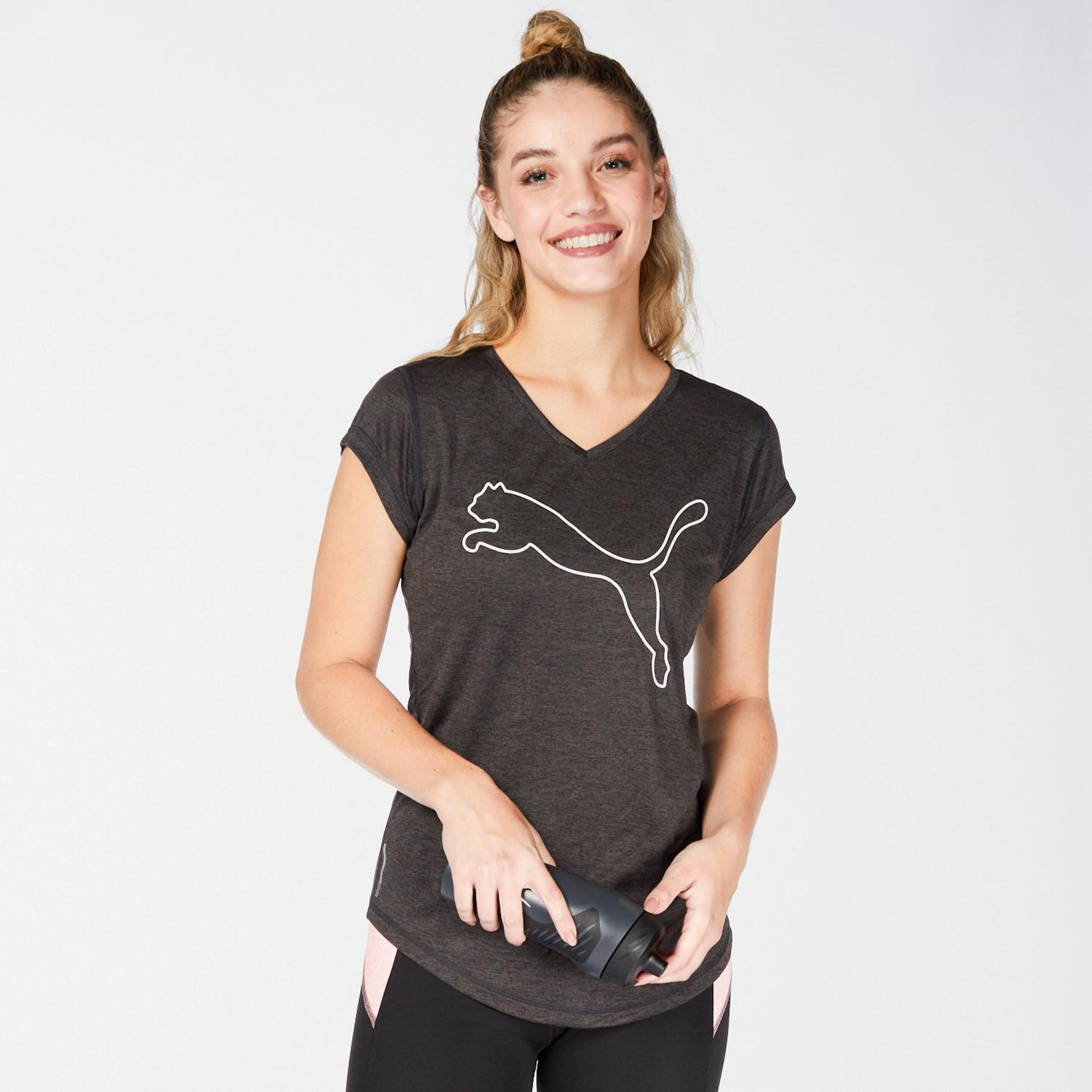 Puma Train Favorite Heather Cat - gris - T-shirt Ginásio Mulher