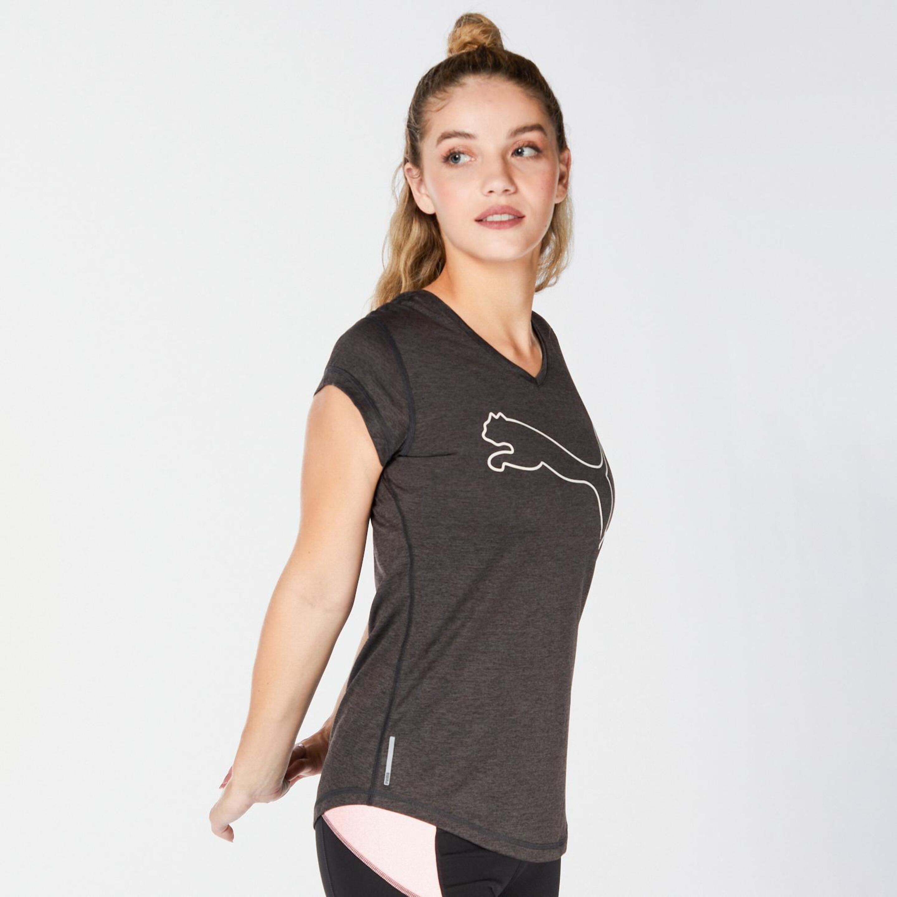 Puma Train Favorite Heather Cat - Cinza - T-shirt Mulher | Sport Zone