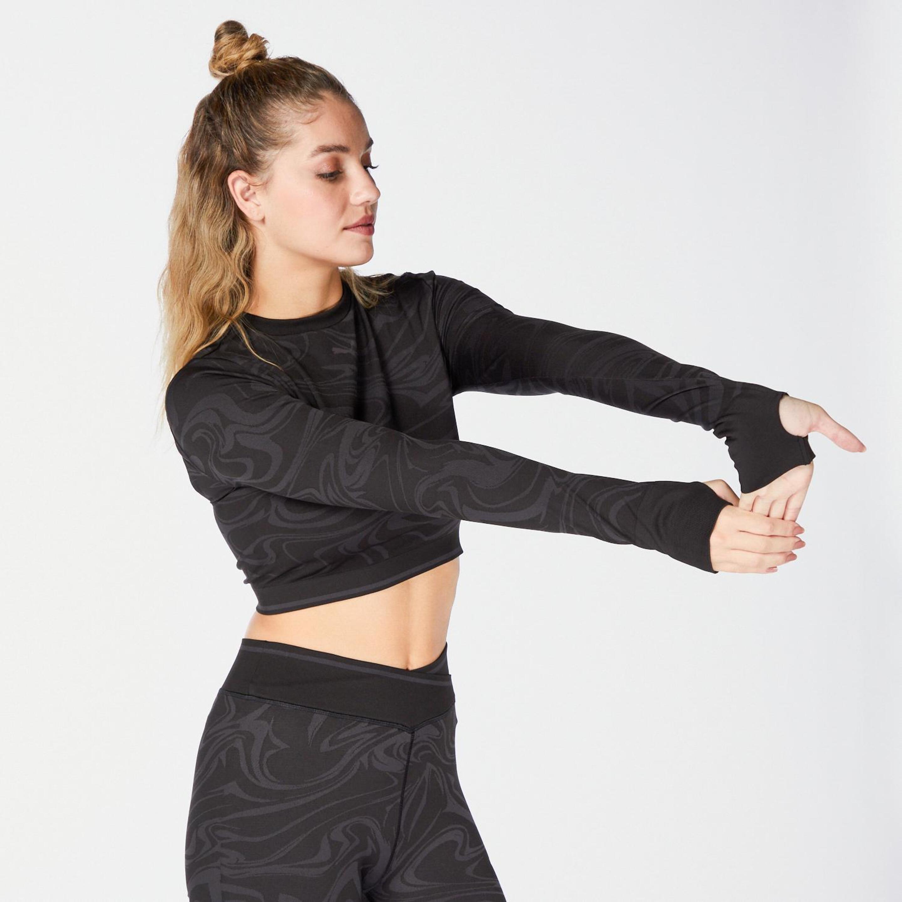 Puma Formknit - Negro - Camiseta Crop Mujer  | Sprinter