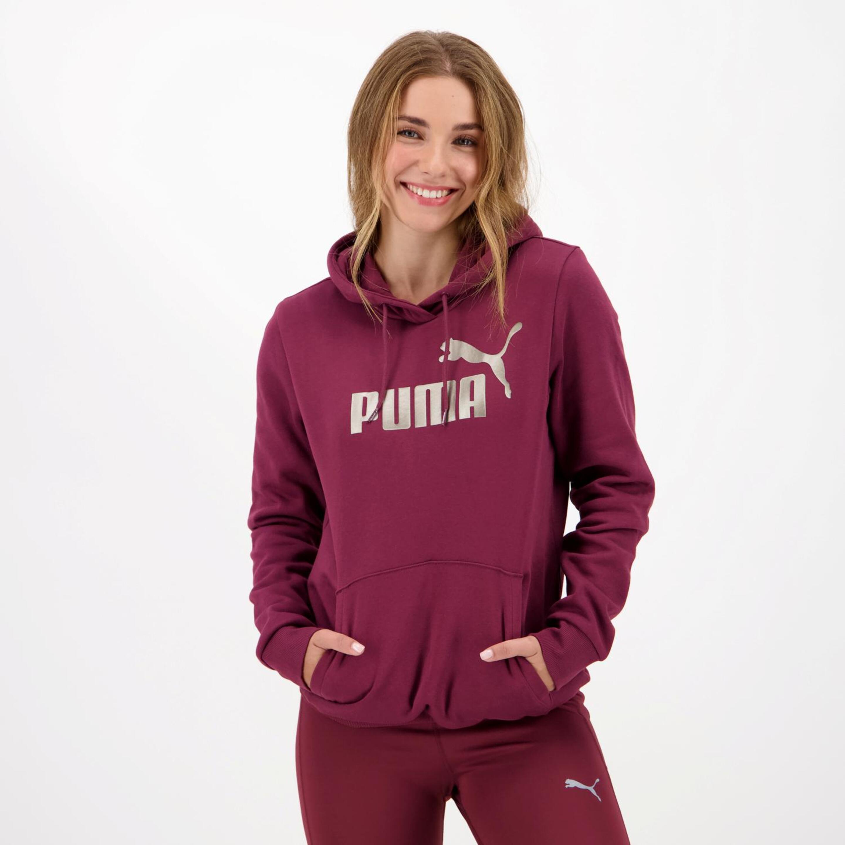 Puma Foil - rojo - Sweatshirt Capuz Mulher