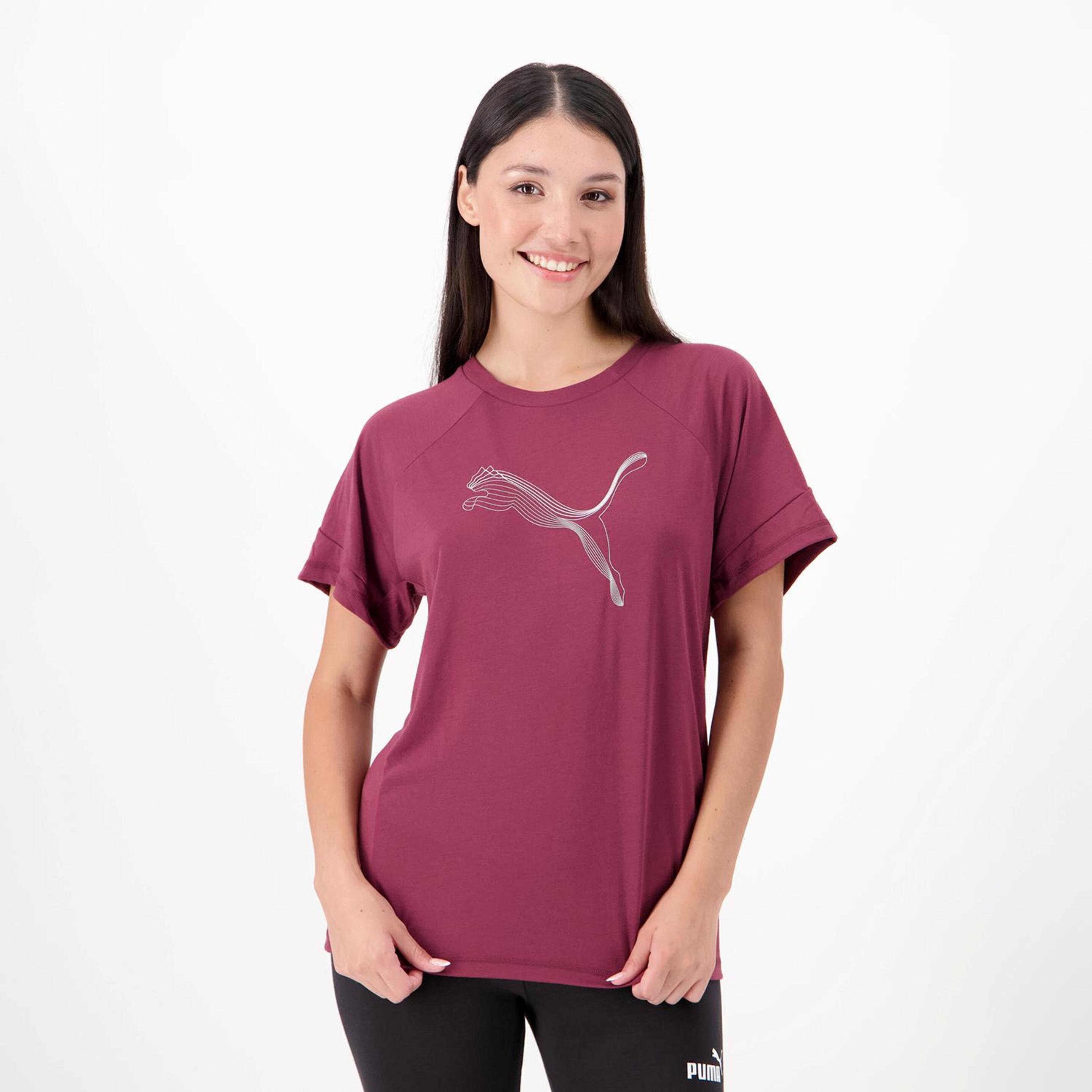 Puma Evostripe - rojo - Camiseta Mujer