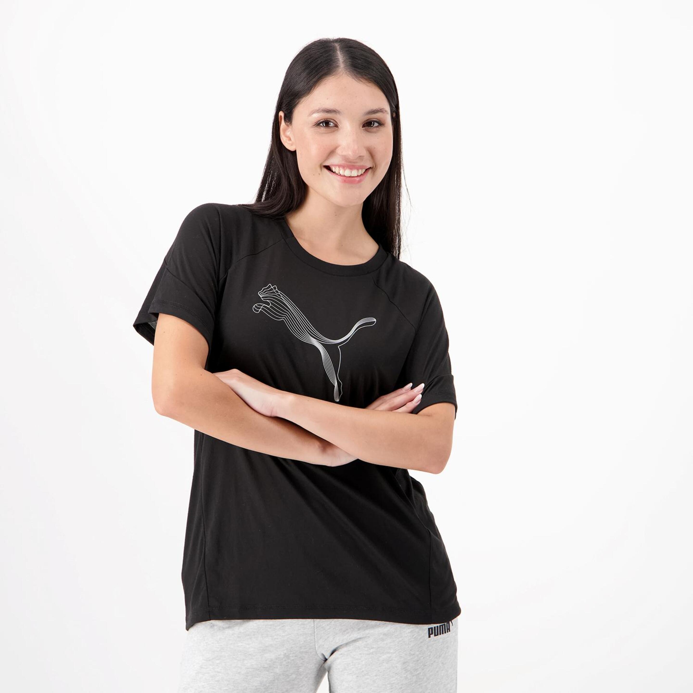 Puma Evostripe - negro - Camiseta Mujer