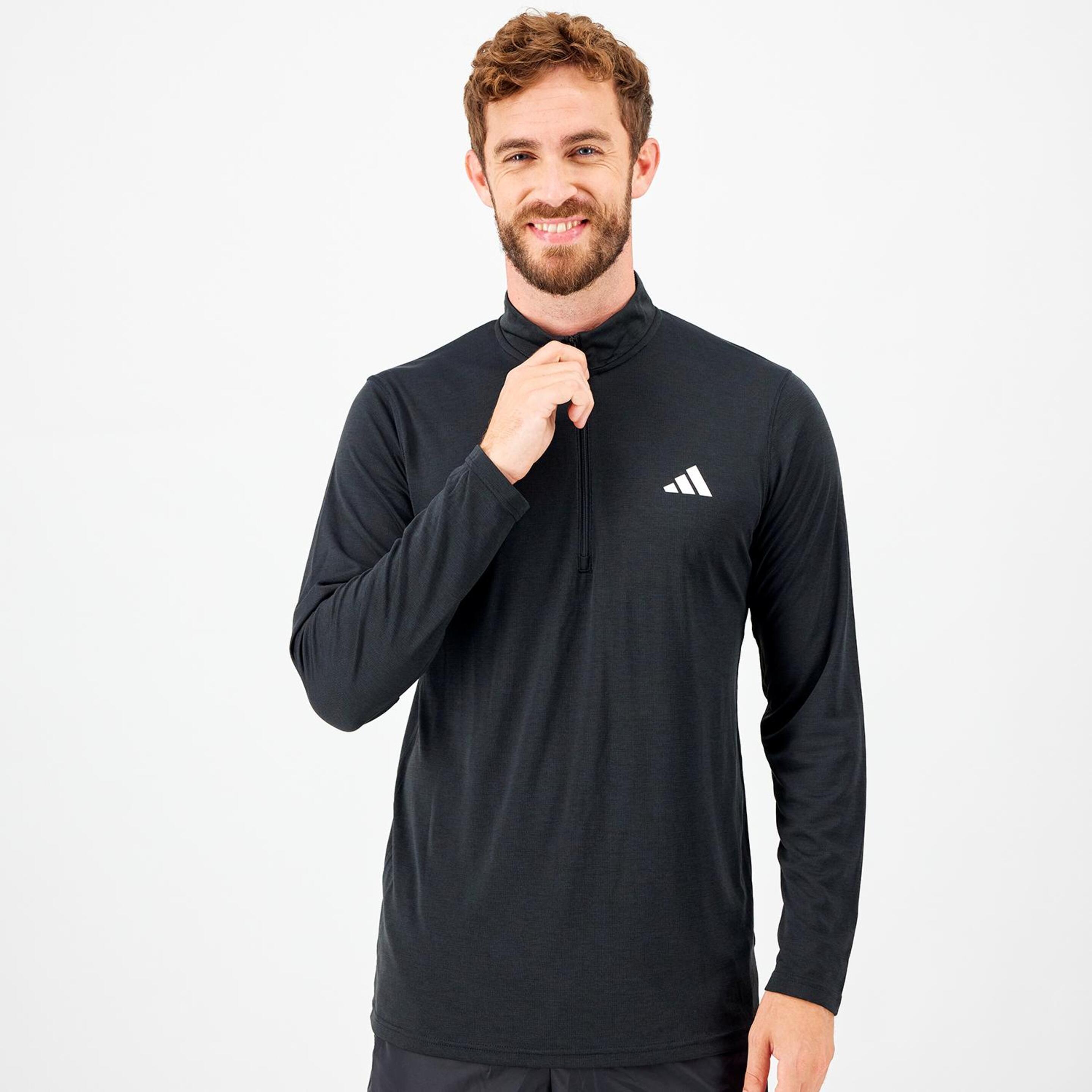 Sweatshirt adidas - negro - Sweatshirt Térmica Running Homem