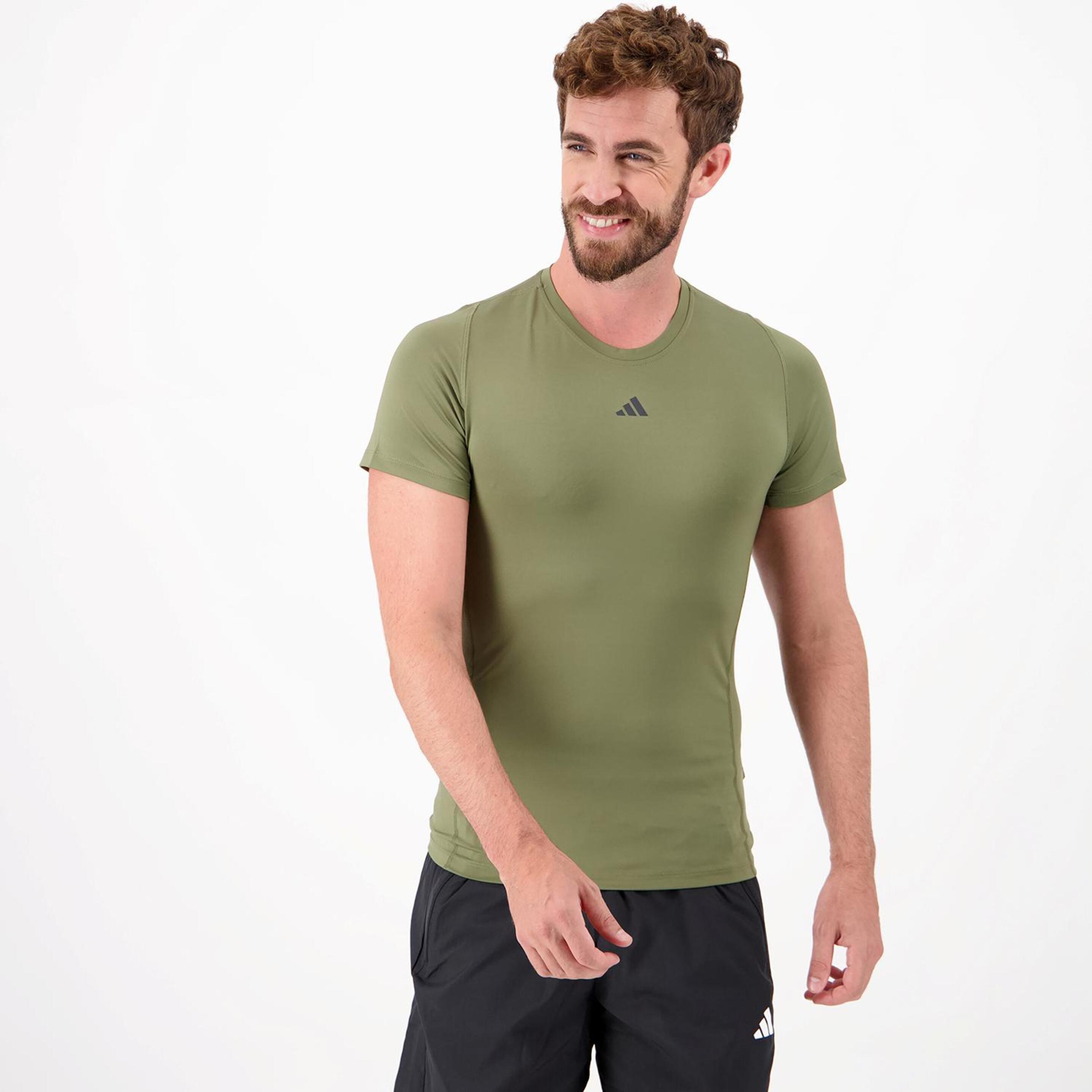 Camiseta Compresión adidas - verde - Camiseta Running Hombre