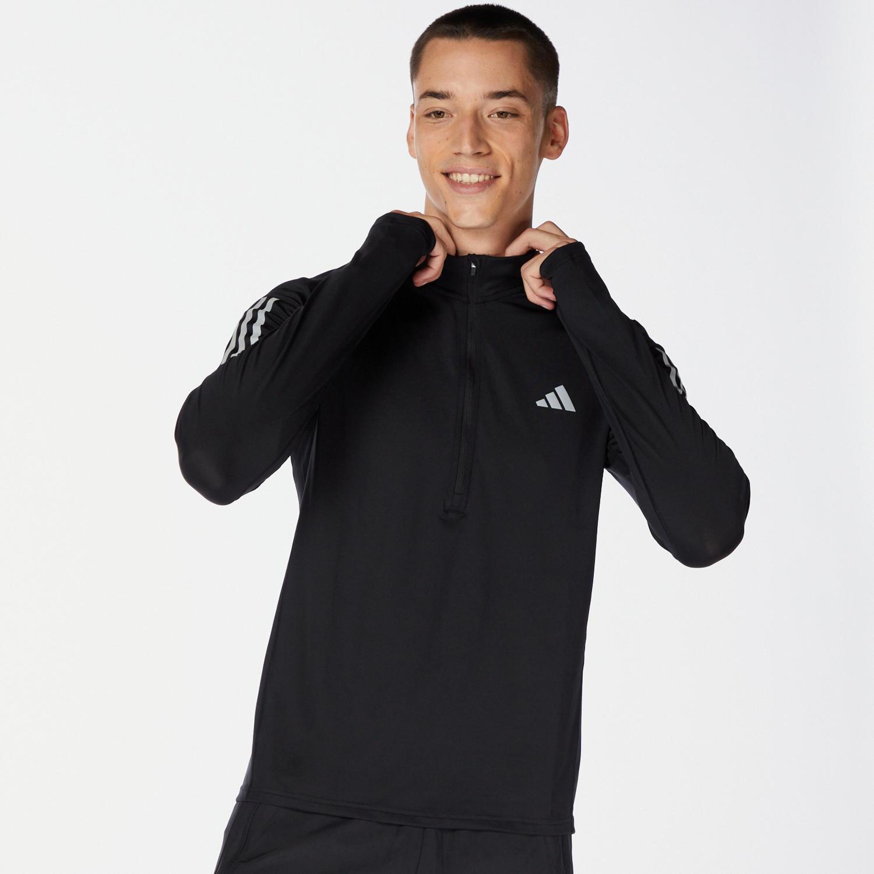 Sweatshirt Térmica adidas - negro - Sweatshirt Running Homem