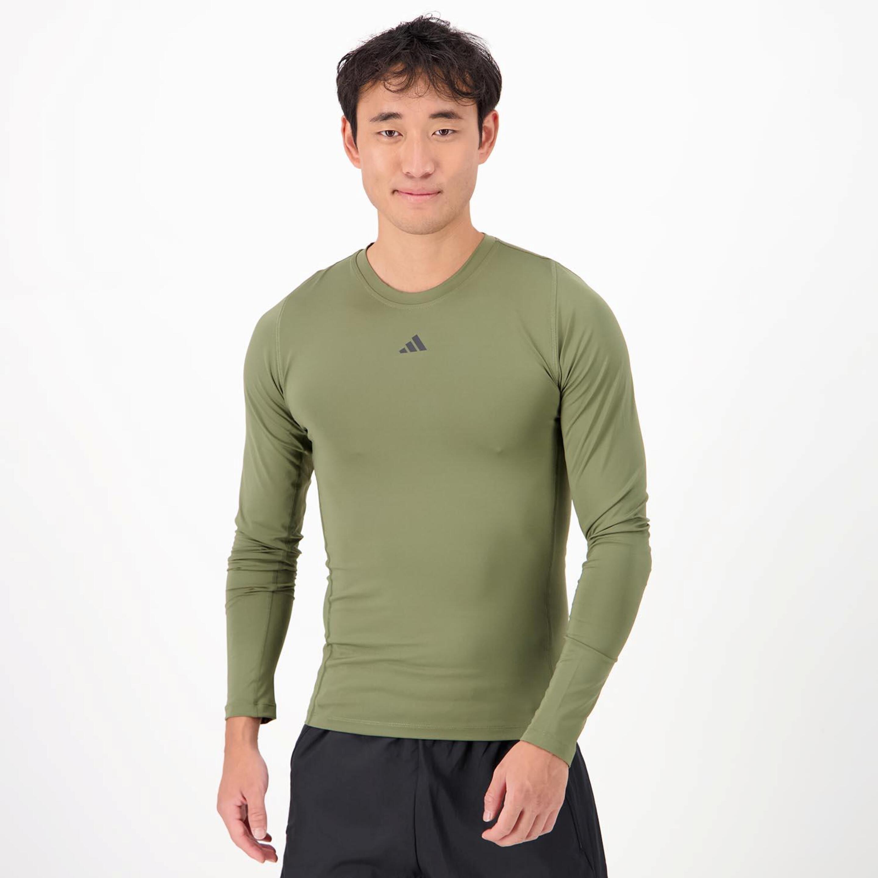 Camiseta Compresión adidas - verde - Camiseta Running Hombre