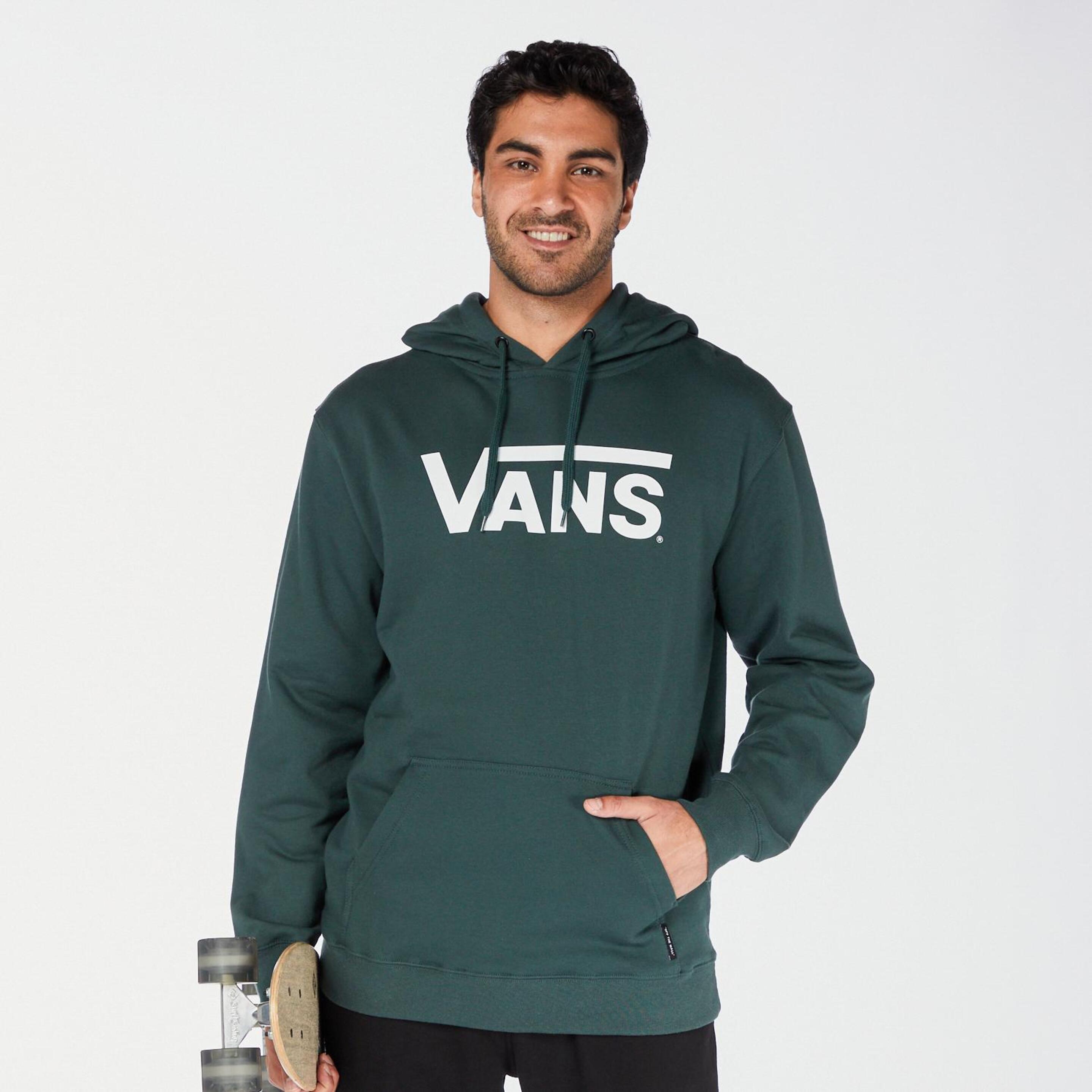 Vans Big Logo - verde - Sweatshirt Capuz Homem