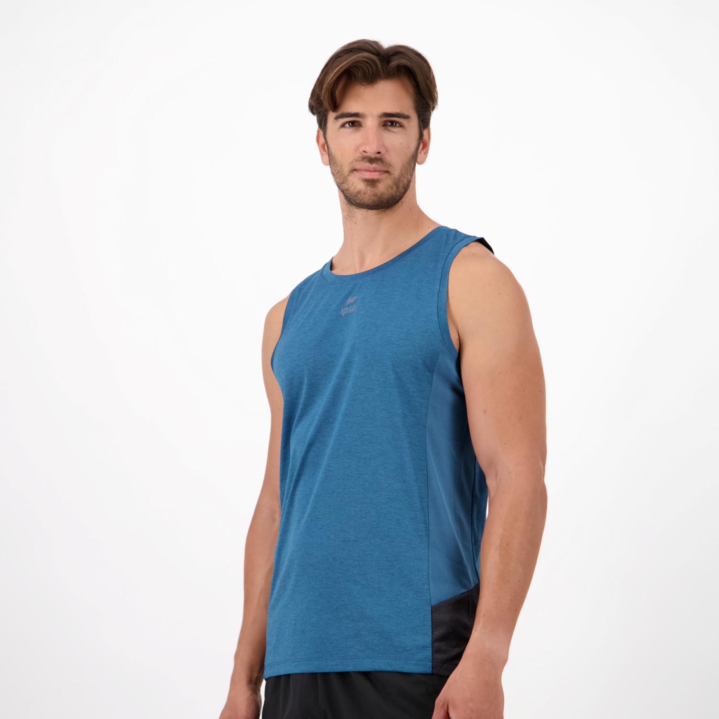 Ipso Combi - Azul - Camiseta Running Hombre