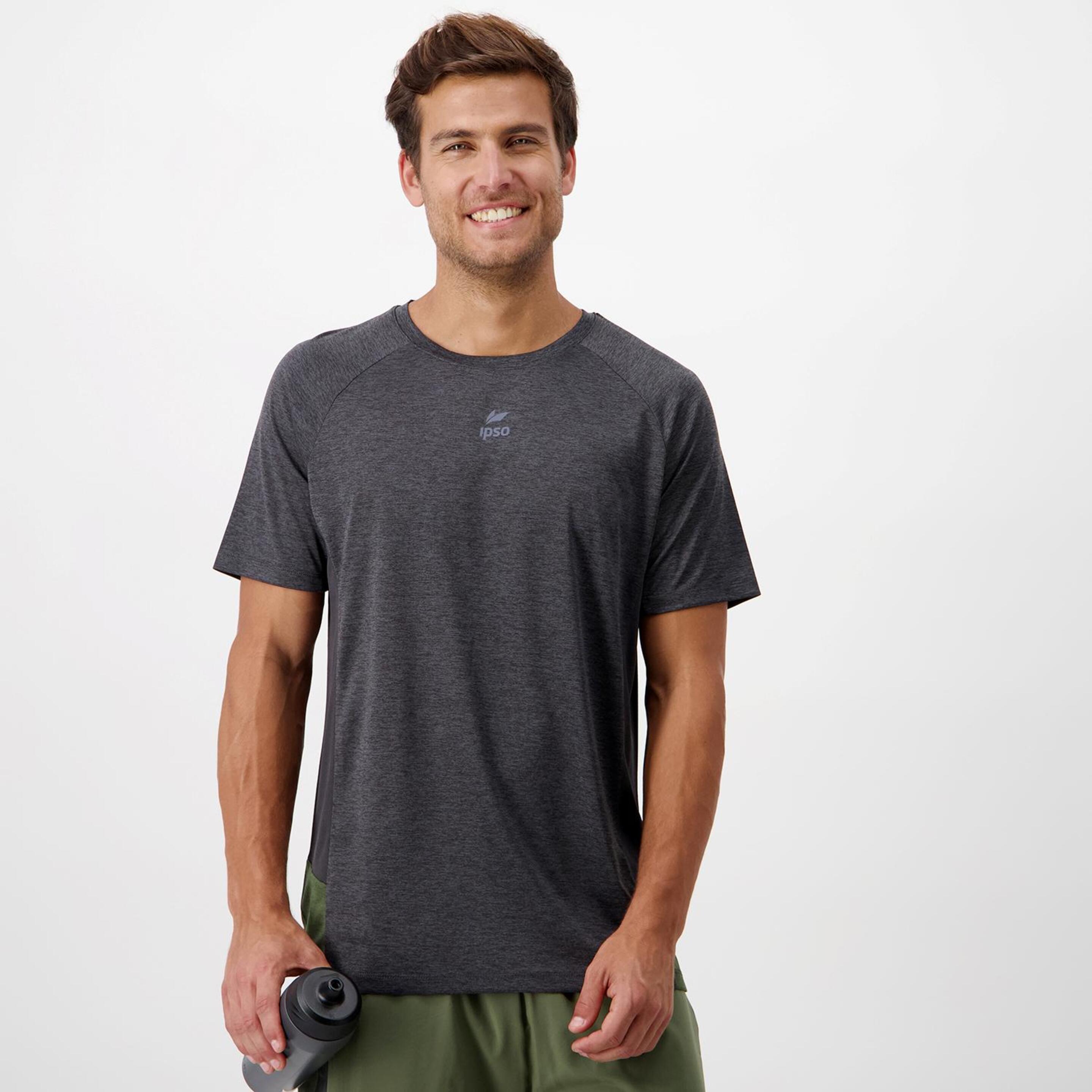Ipso Combi - gris - Camiseta Running Hombre