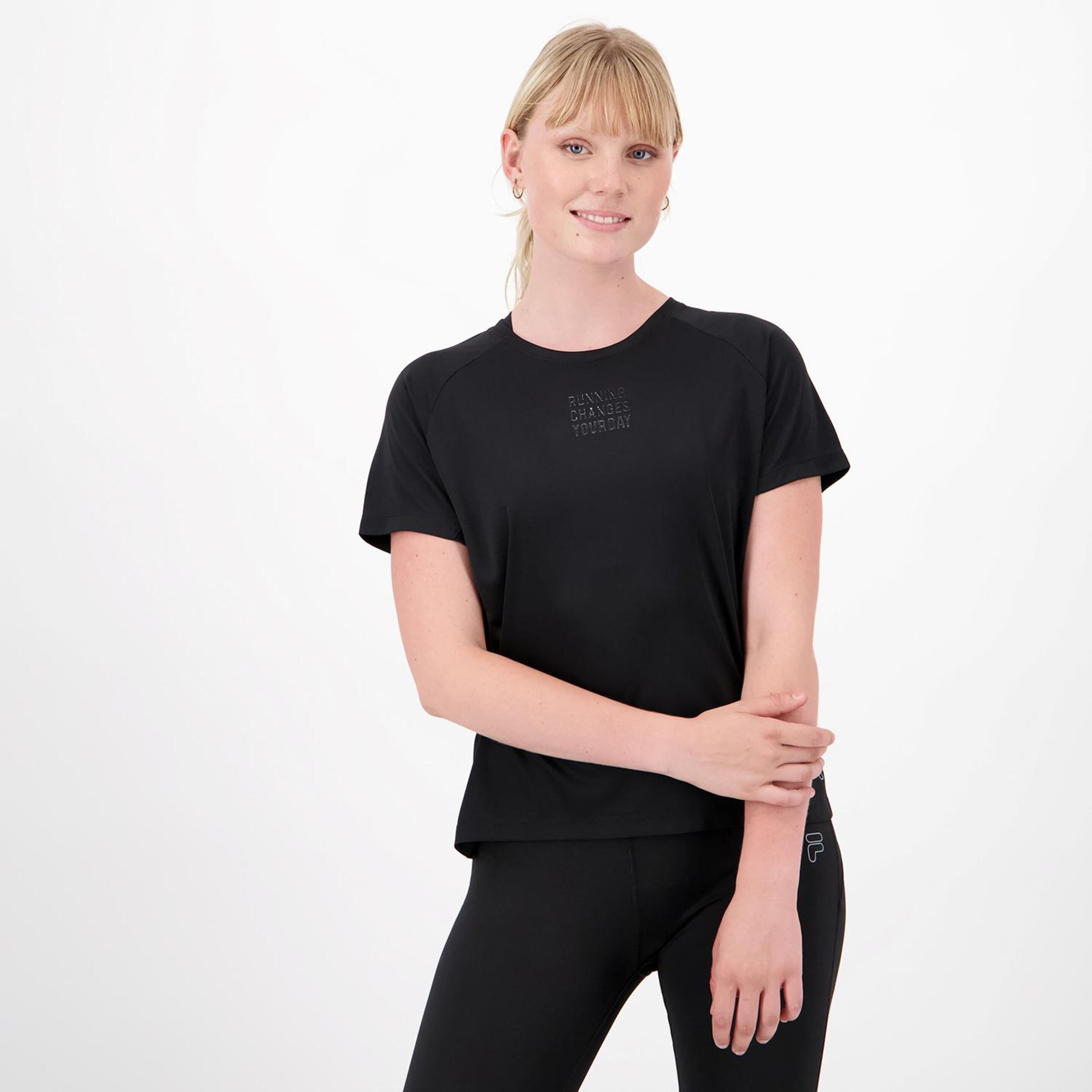 Fila Basic - negro - Camiseta Running Mujer