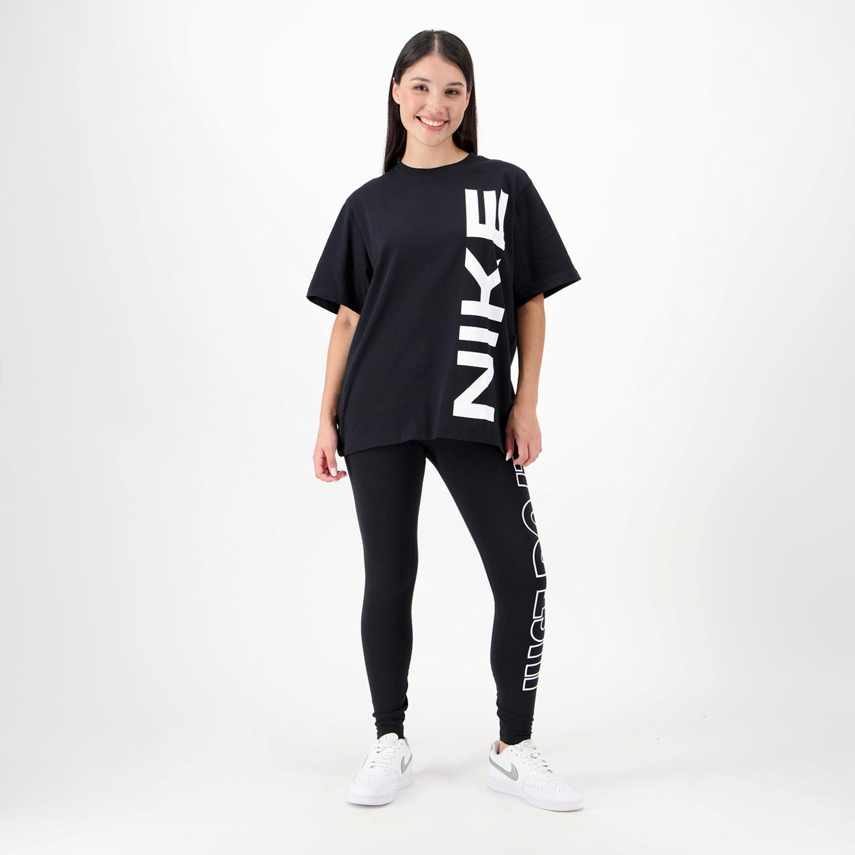 Nike Air - Negro - Camiseta Oversize Mujer