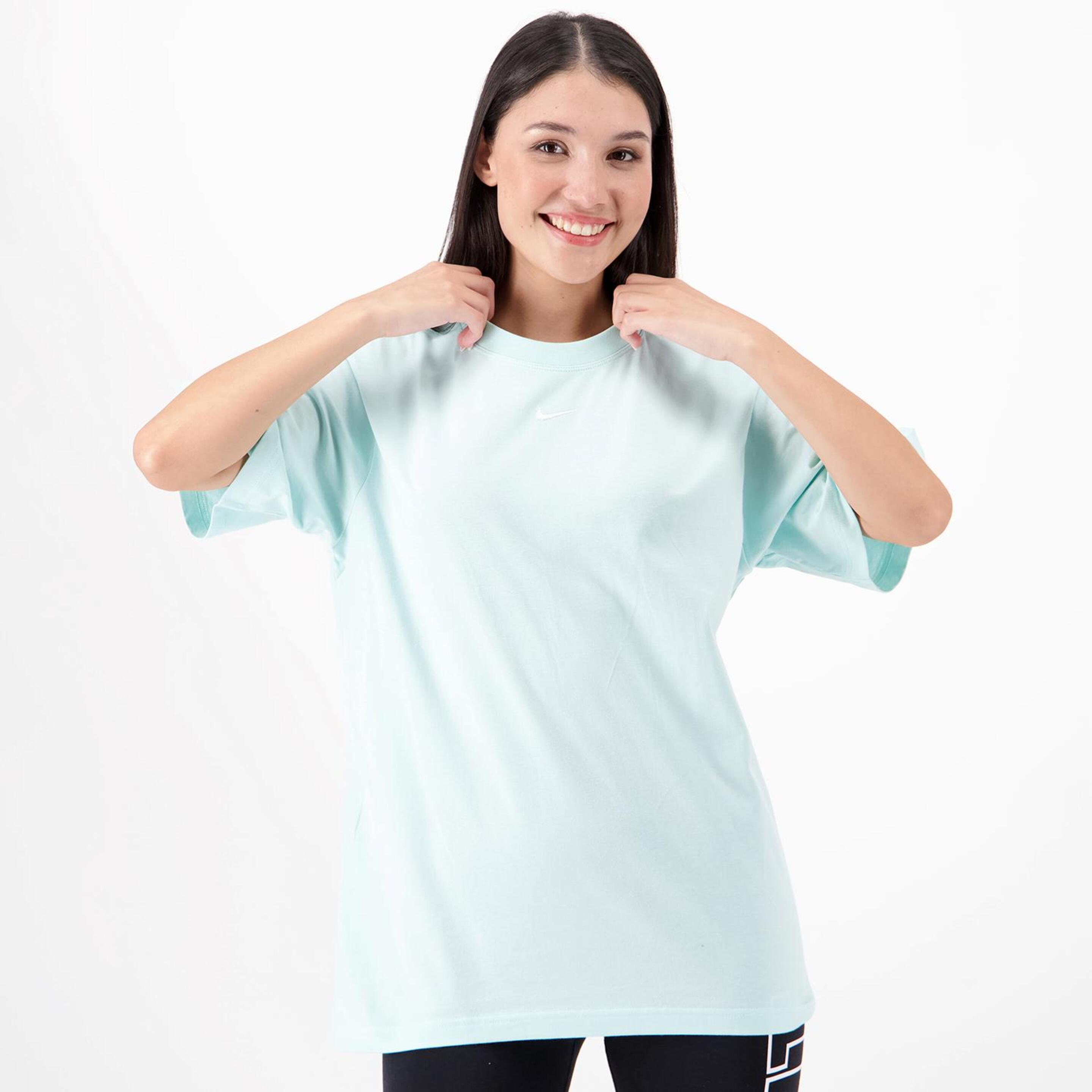 Nike Small Logo - azul - Camiseta Oversize Mujer