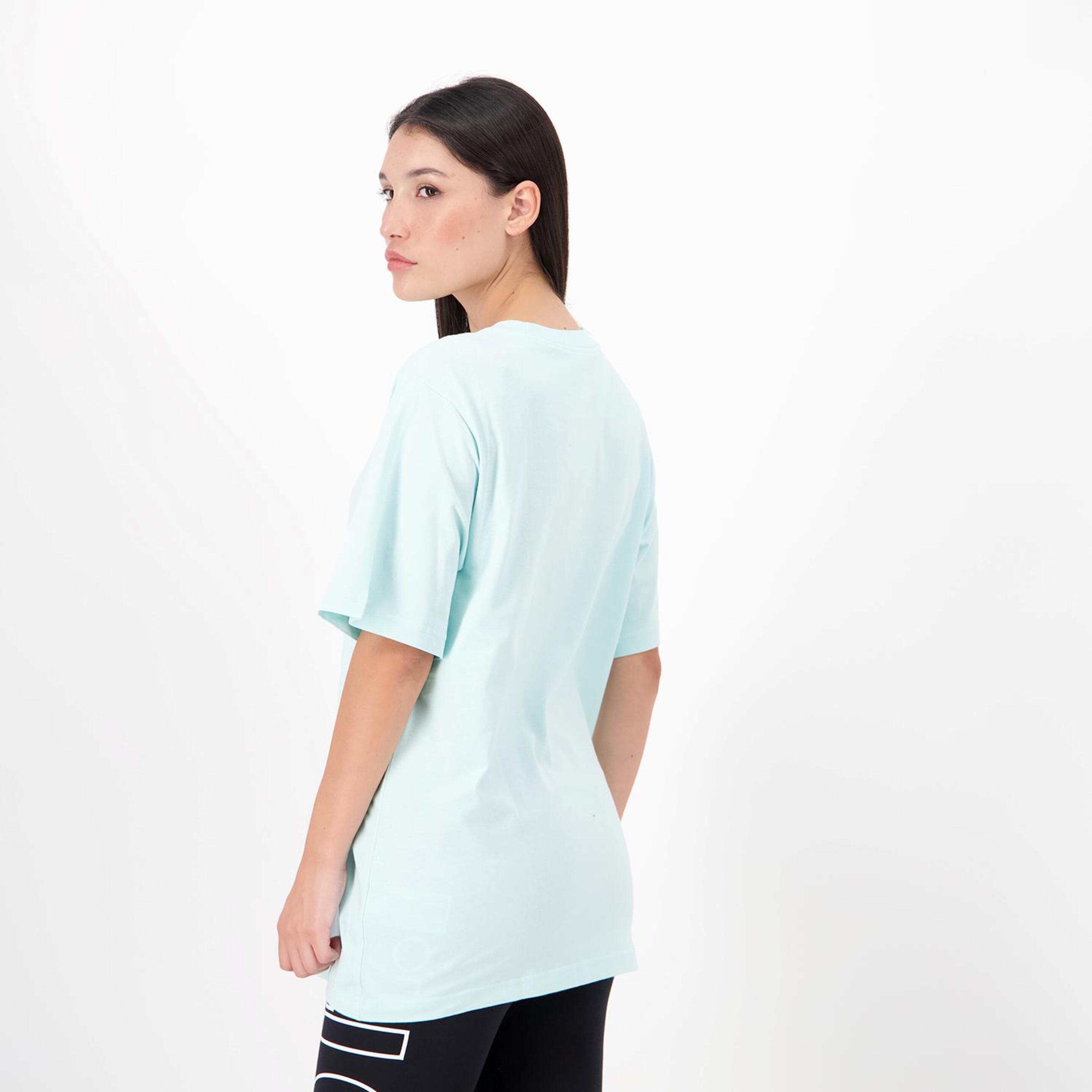 Nike Small Logo - Azul - Camiseta Oversize Mujer