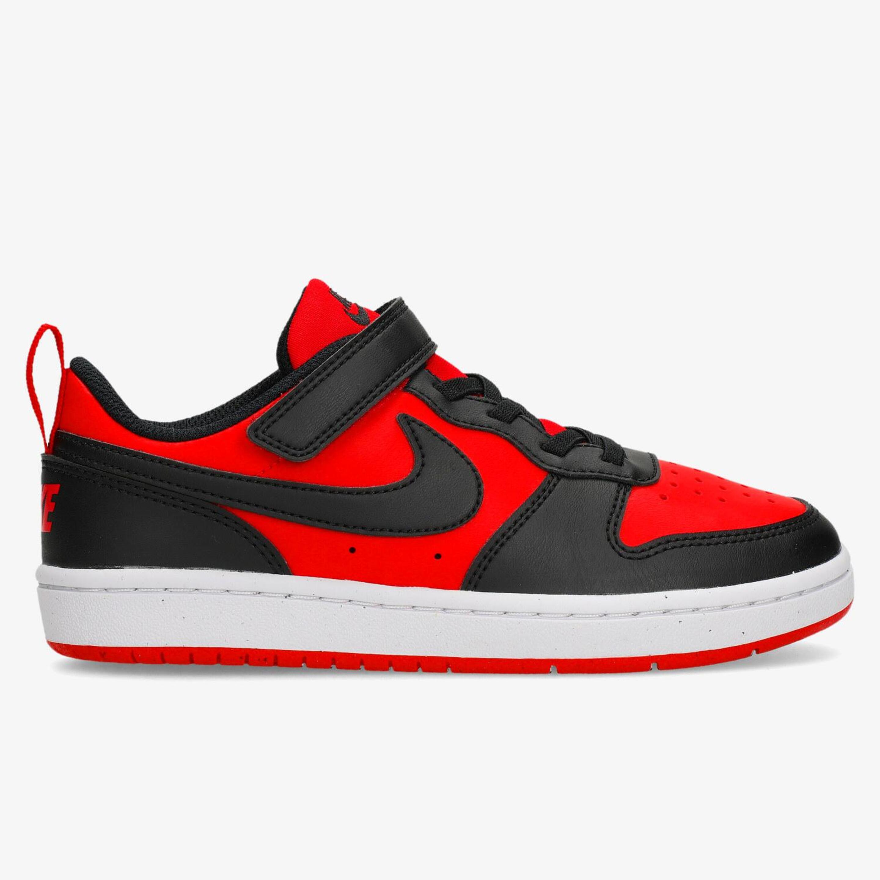 Nike Court Borough Low Recraft - rojo - Zapatillas Velcro Niño