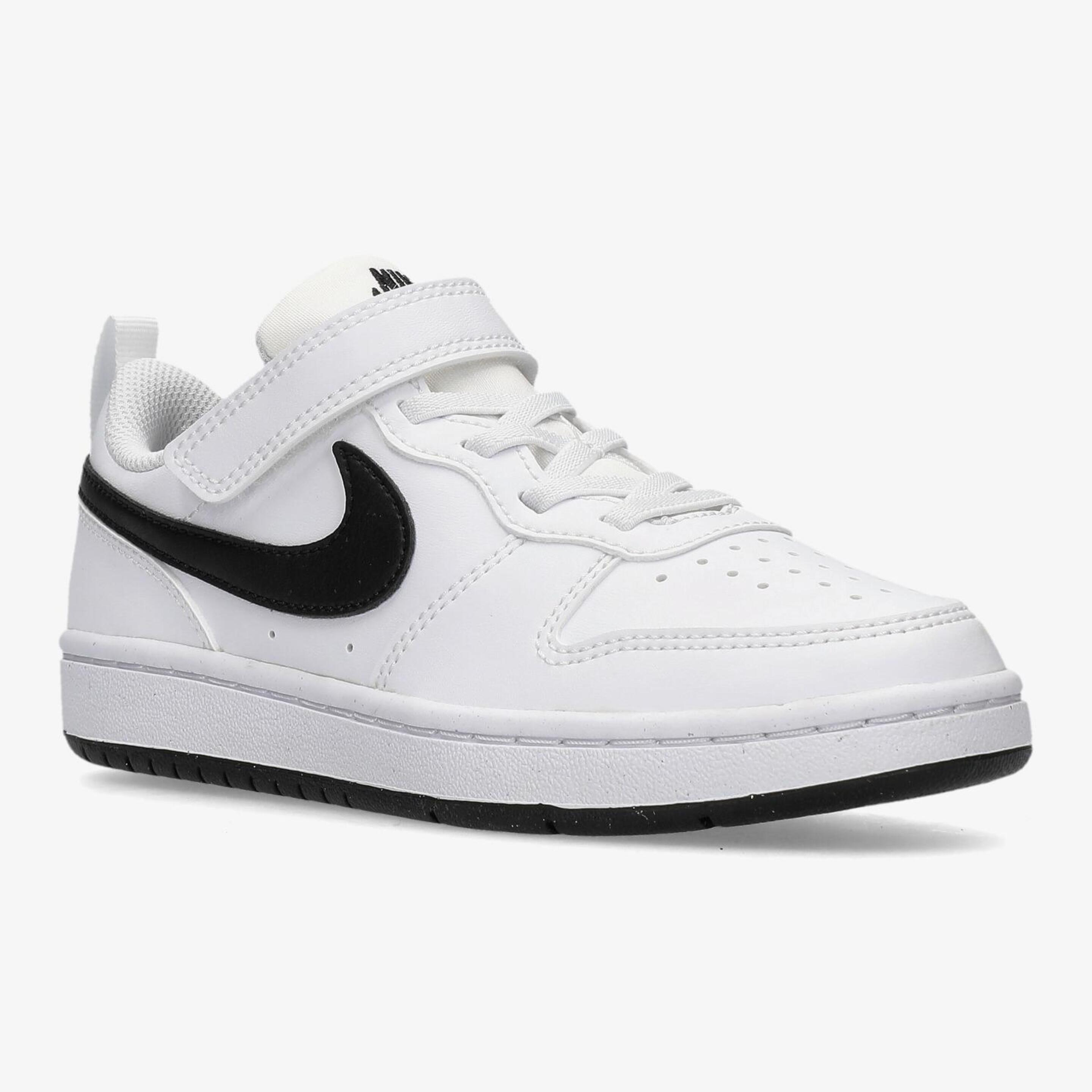 Nike Court Borough Low Recraft - Blanco - Zapatillas Velcro Niño