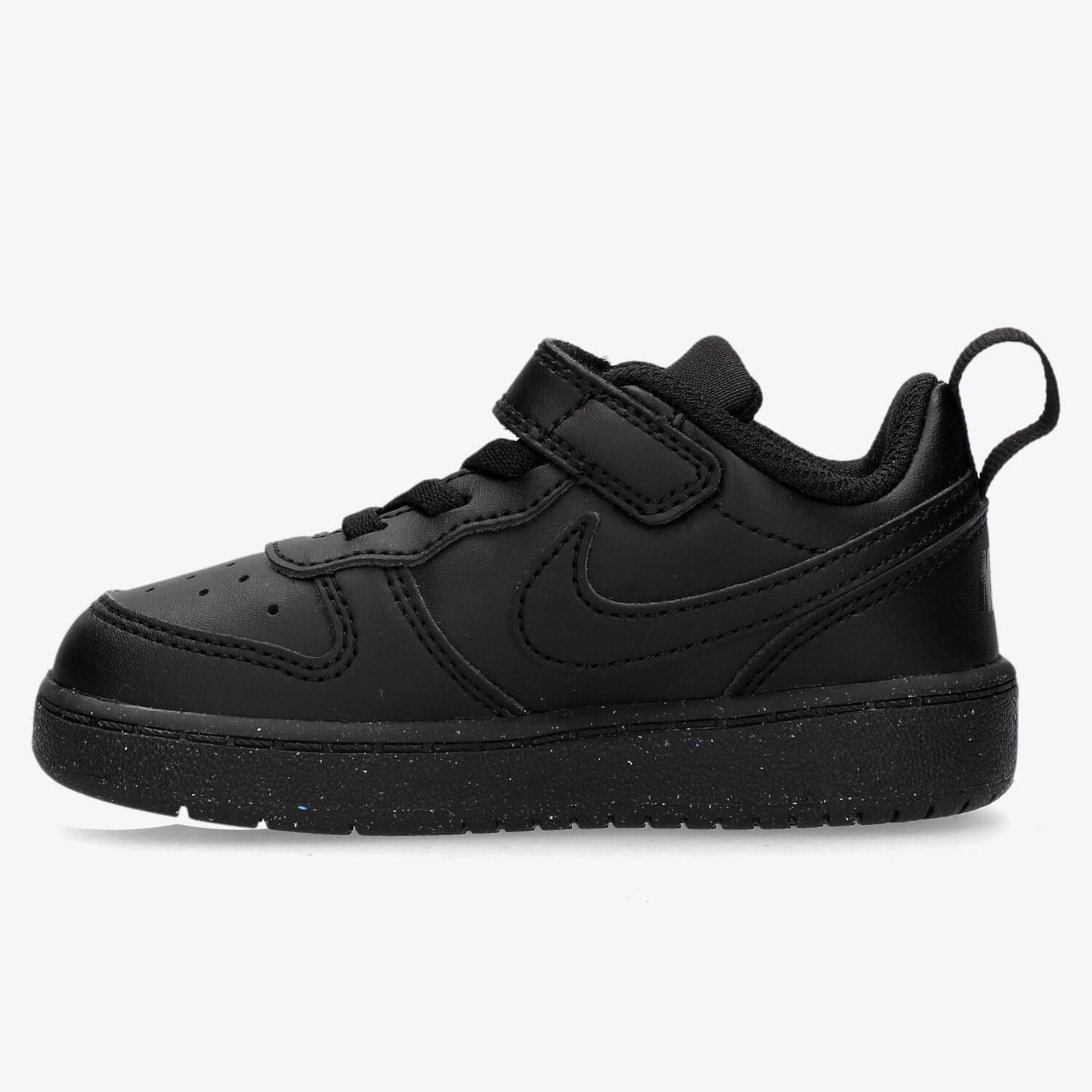 Nike Court Borough Low Recraft - Negro - Zapatillas Velcro Niño