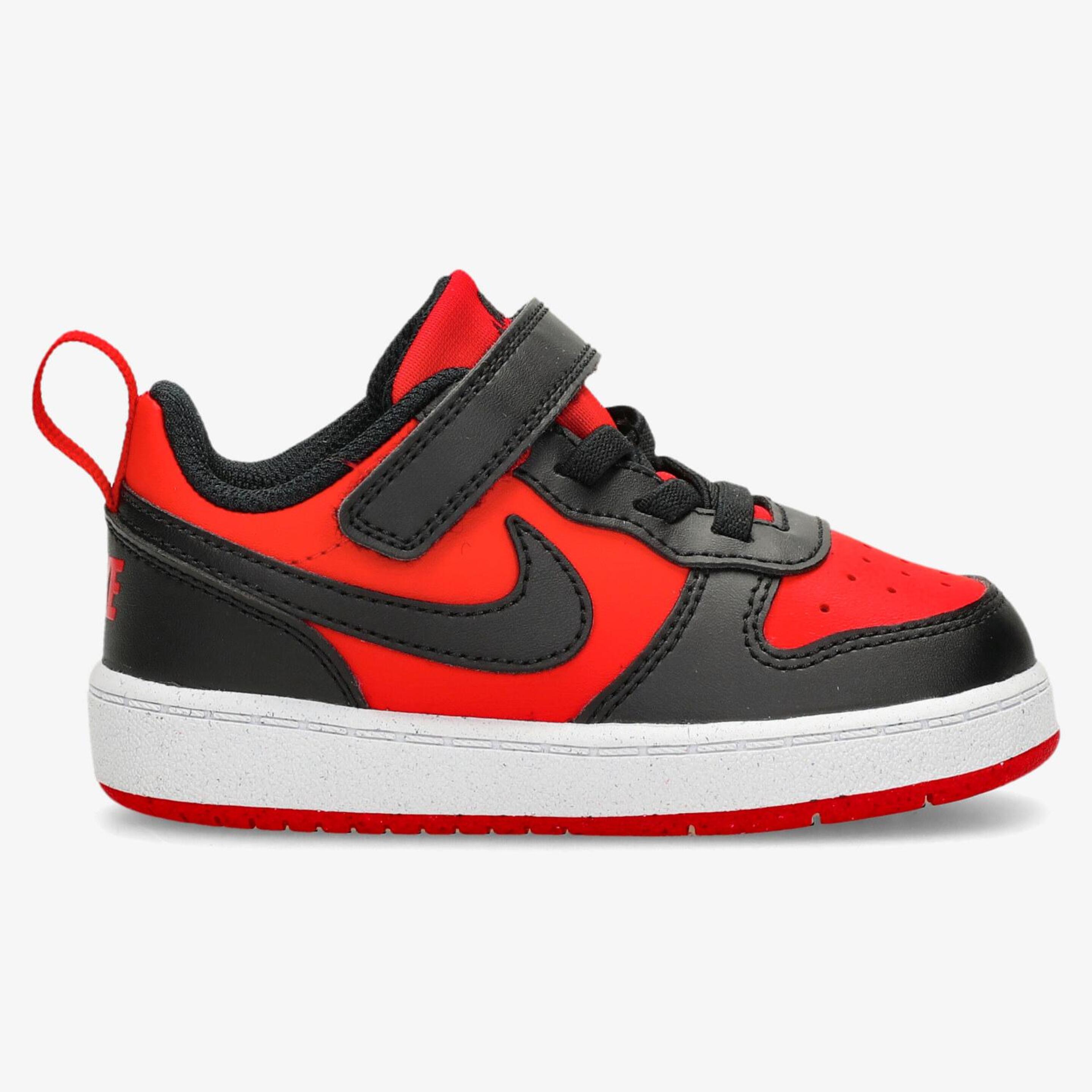 Nike Court Borough Low Recraft - rojo - Zapatillas Velcro Niño