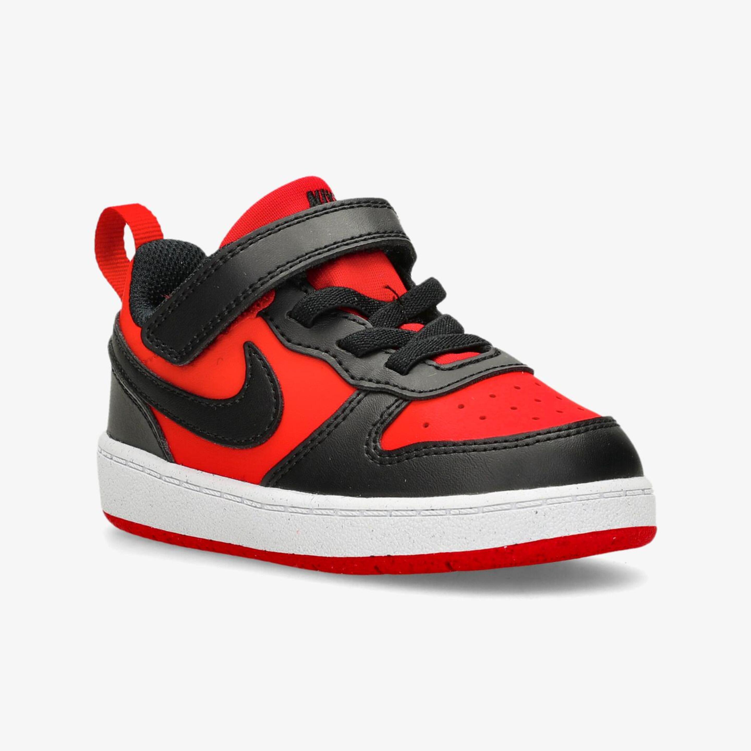 Nike Court Borough Low Recraft - Rojo - Zapatillas Velcro Niño