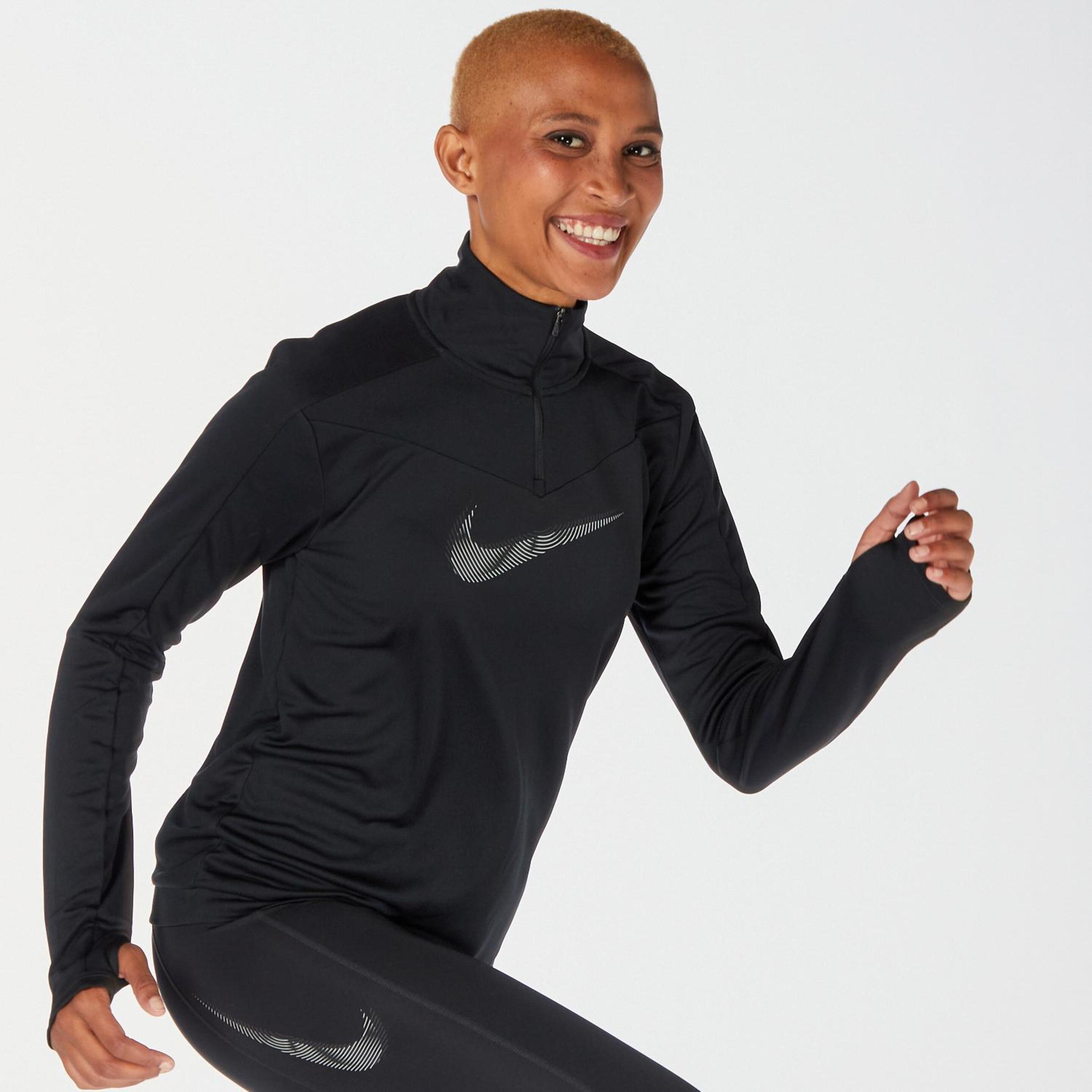 Nike Swoosh - Negro - Sudadera Térmica Mujer