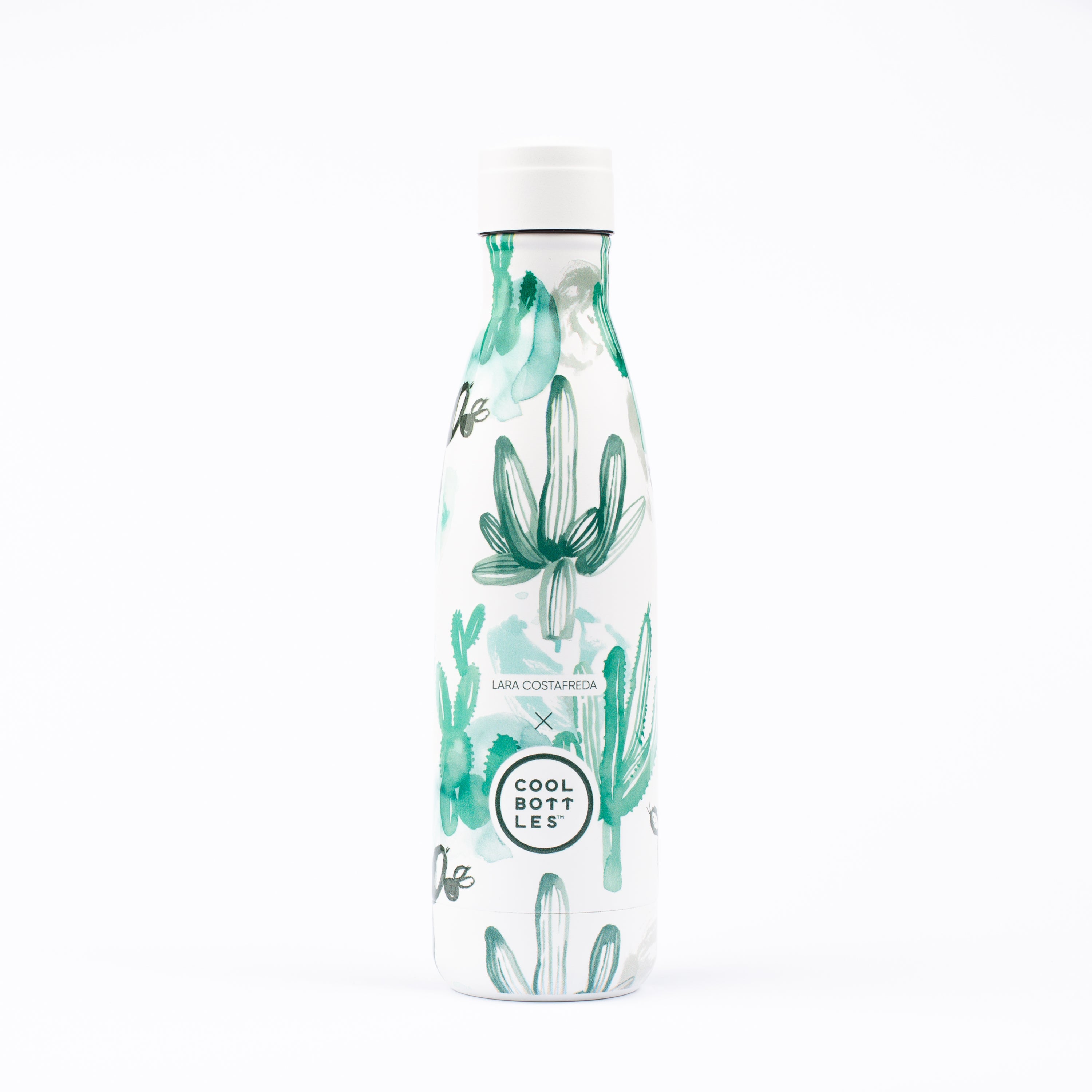Botella Térmica Acero Inoxidable Cool Bottles. Watercolor Cactus 500ml - Botella Térmica Para El Agua MKP