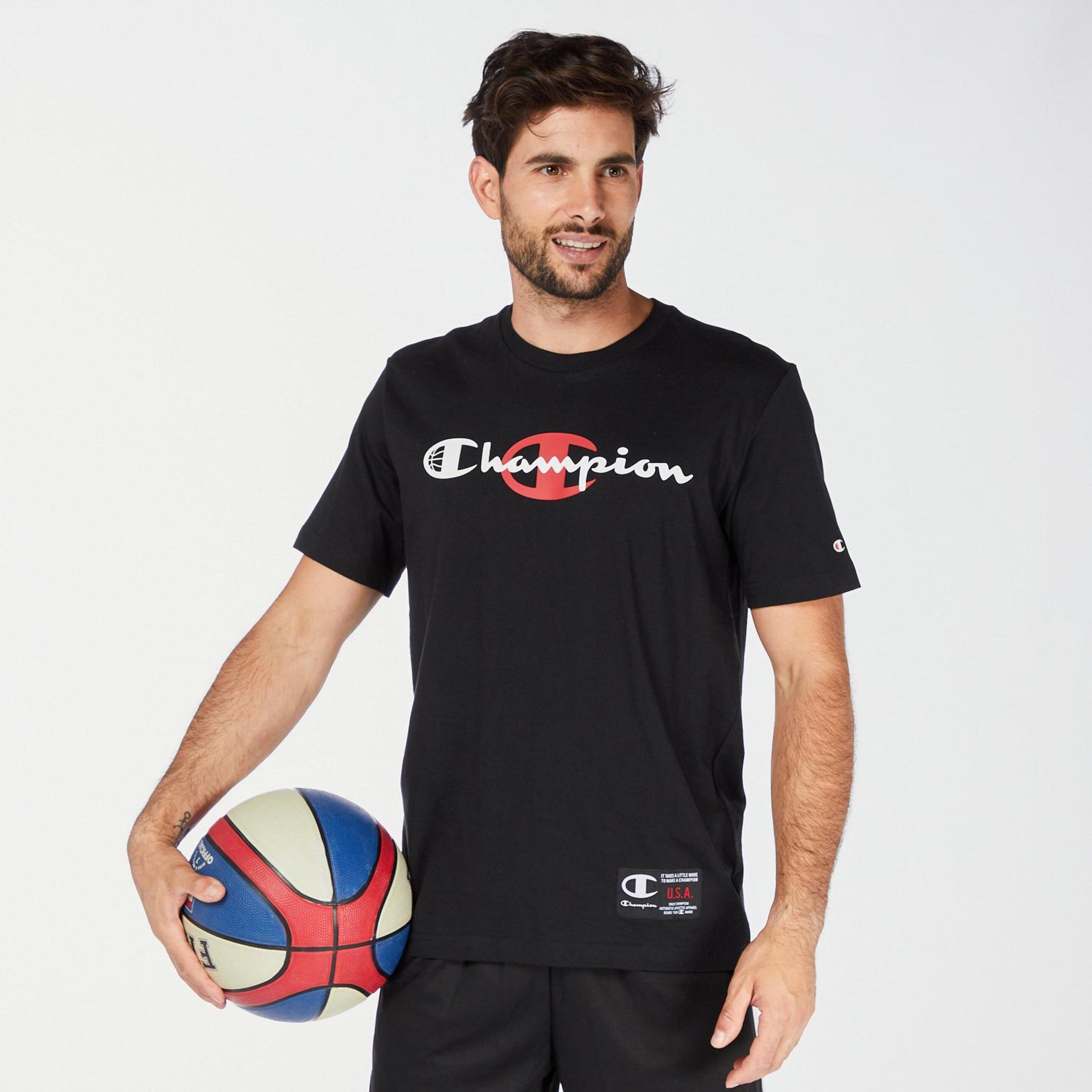 T-shirt Basquetebol Champion - negro - T-shirt Homem