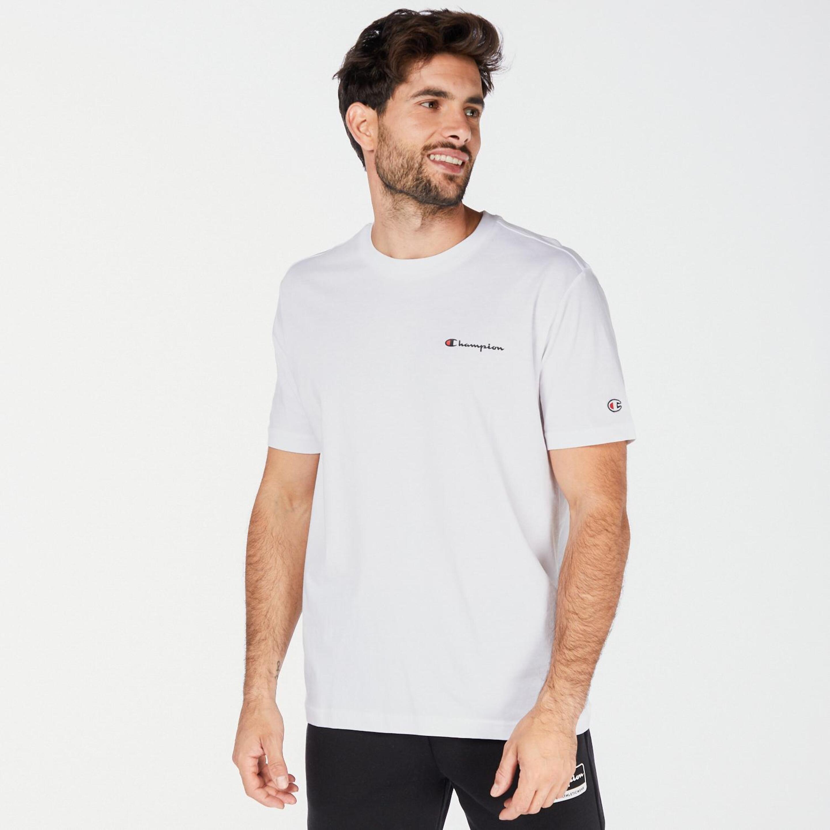 Champion Linear Small Logo - blanco - T-shirt Homem