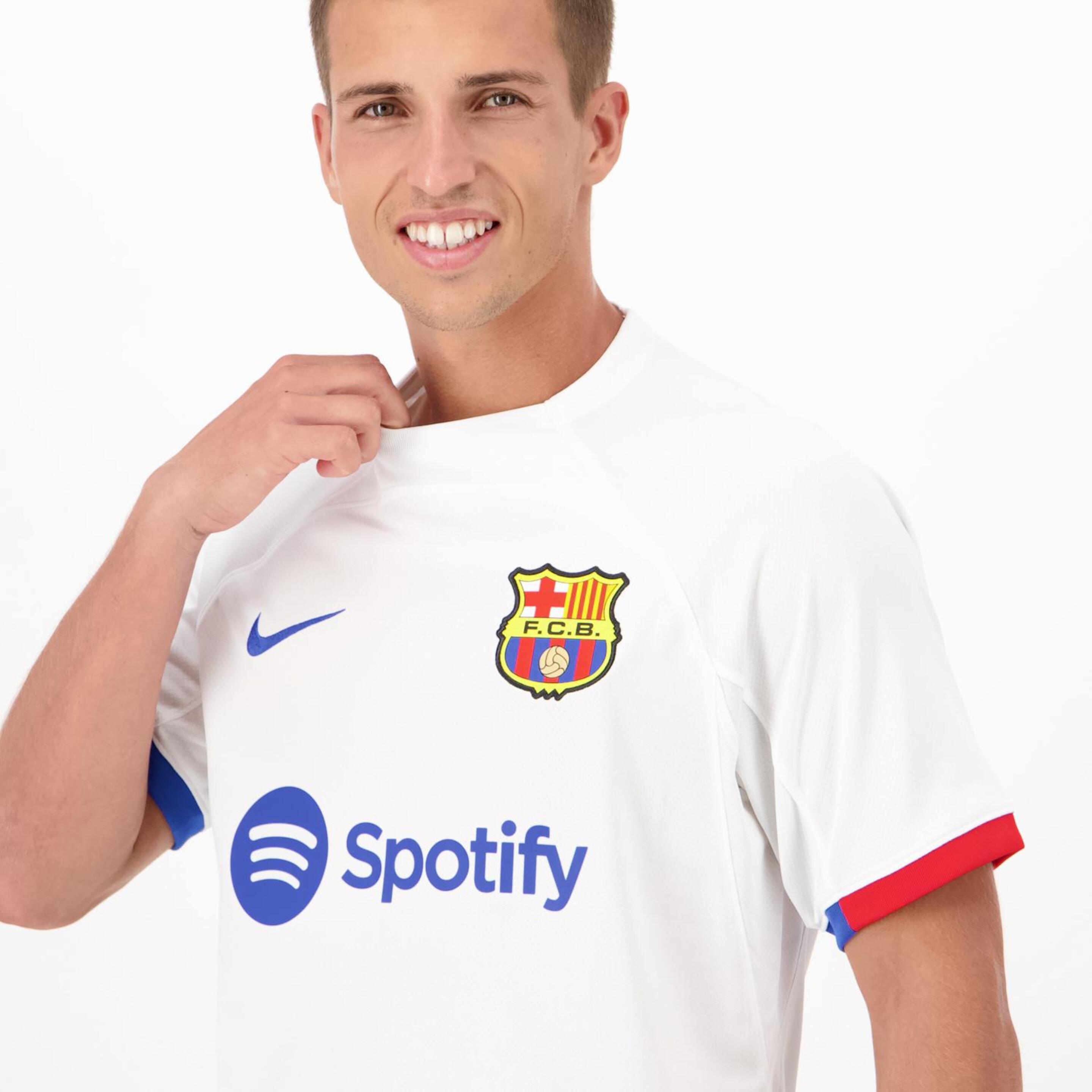 Barcelona 2ª Equipación 23/24 - Blanco - Camiseta Fútbol Hombre