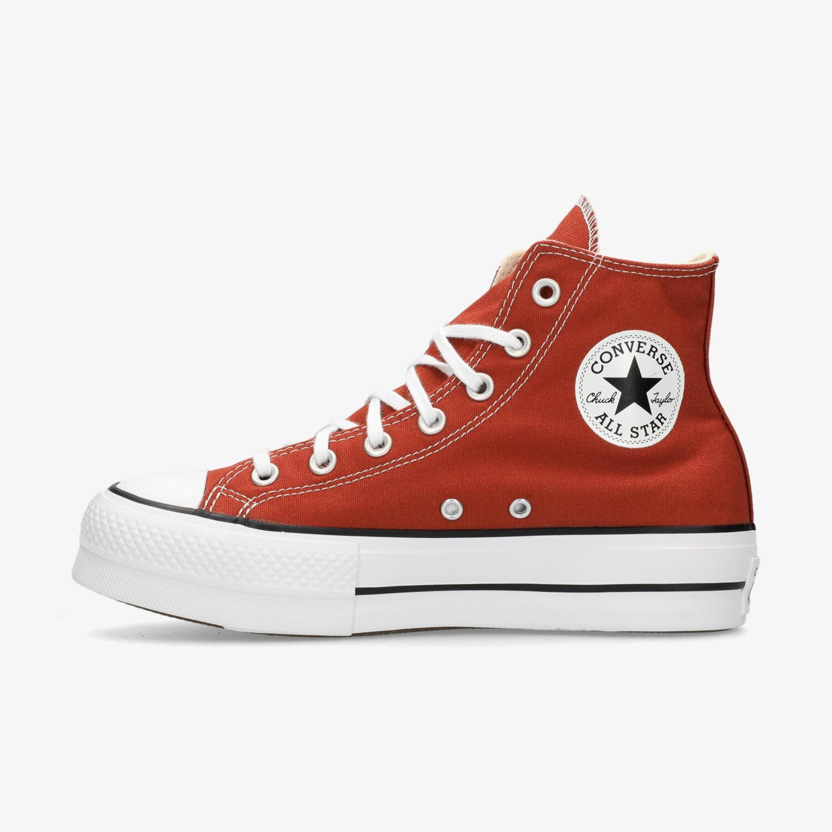 Converse Chuck Taylor All Star - Rojo - Zapatillas Plataforma Mujer