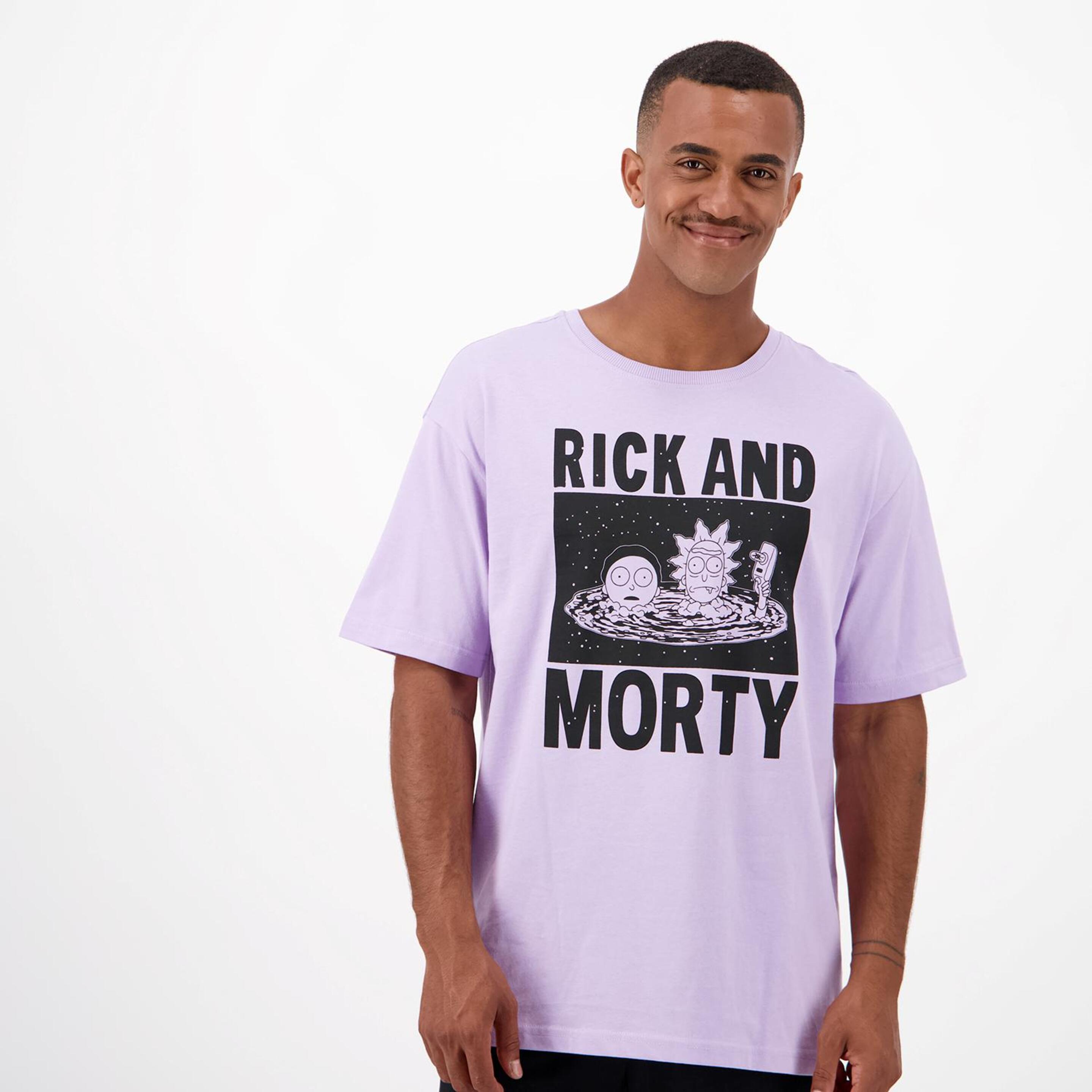Camiseta Rick & Morty - Malva - Camiseta Oversize Hombre