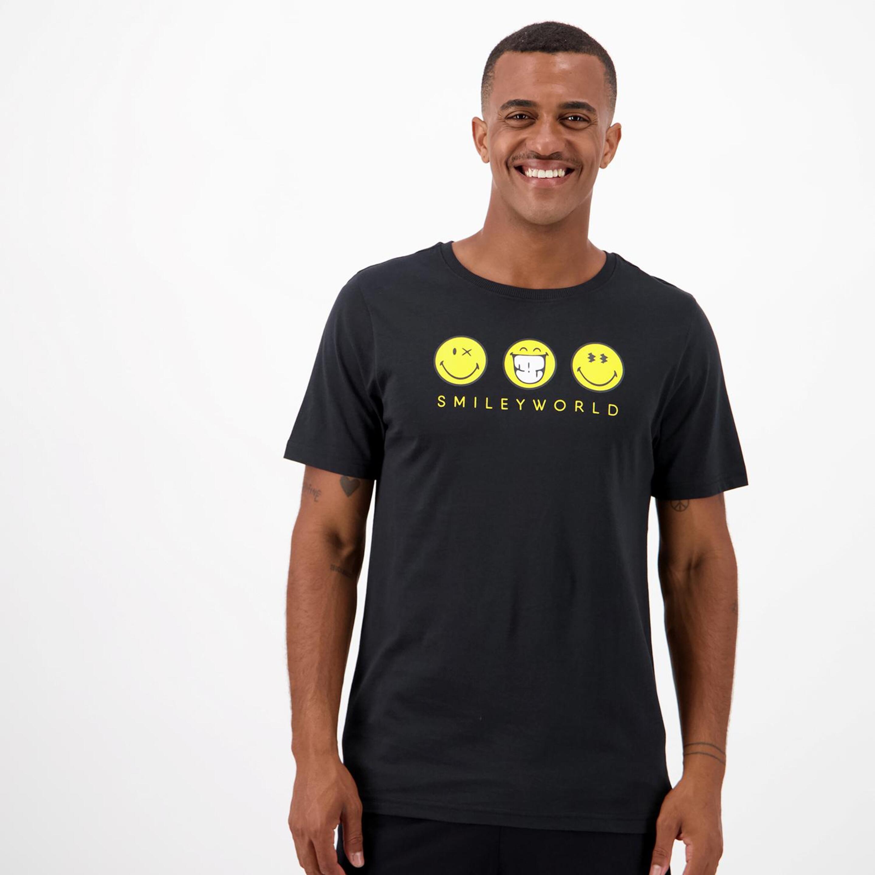 T-shirt Smileyworld® - Preto - T-shirt Homem | Sport Zone