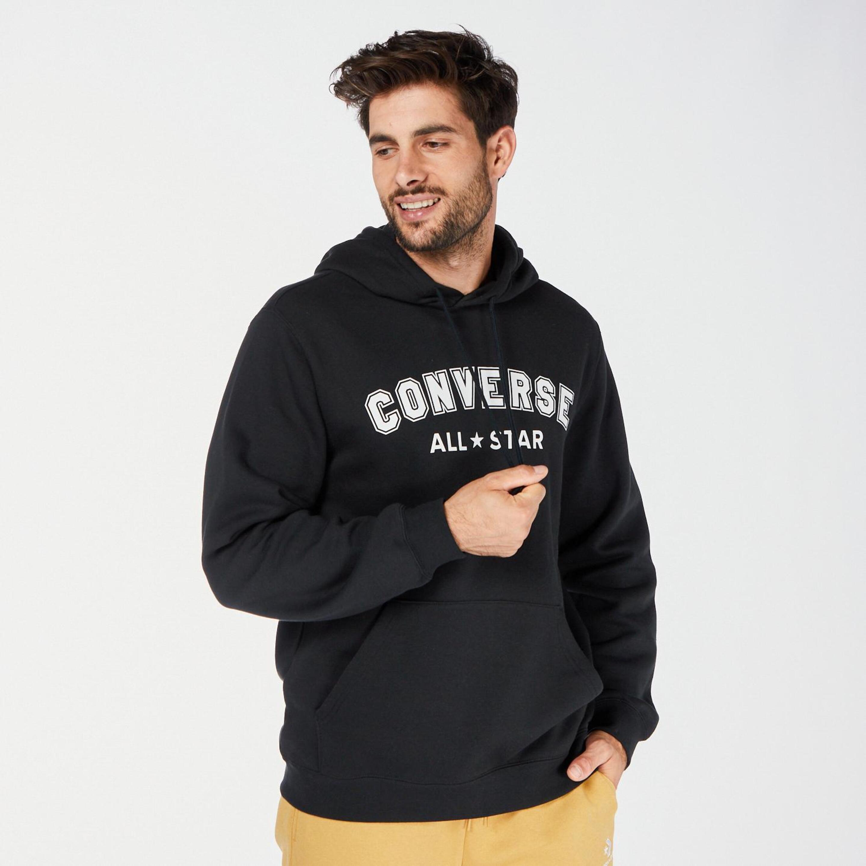 Converse Varsity - negro - Sweatshirt Capuz Homem