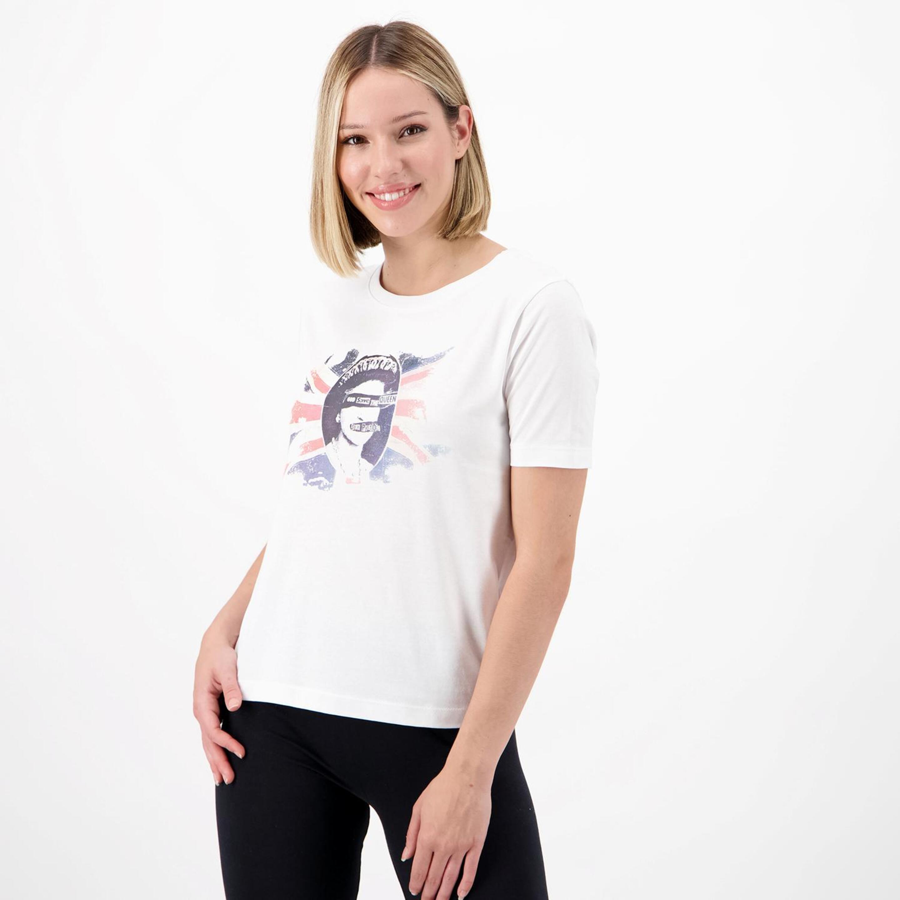 T-shirt Sex Pistols - Branco - T-shirt Mulher | Sport Zone