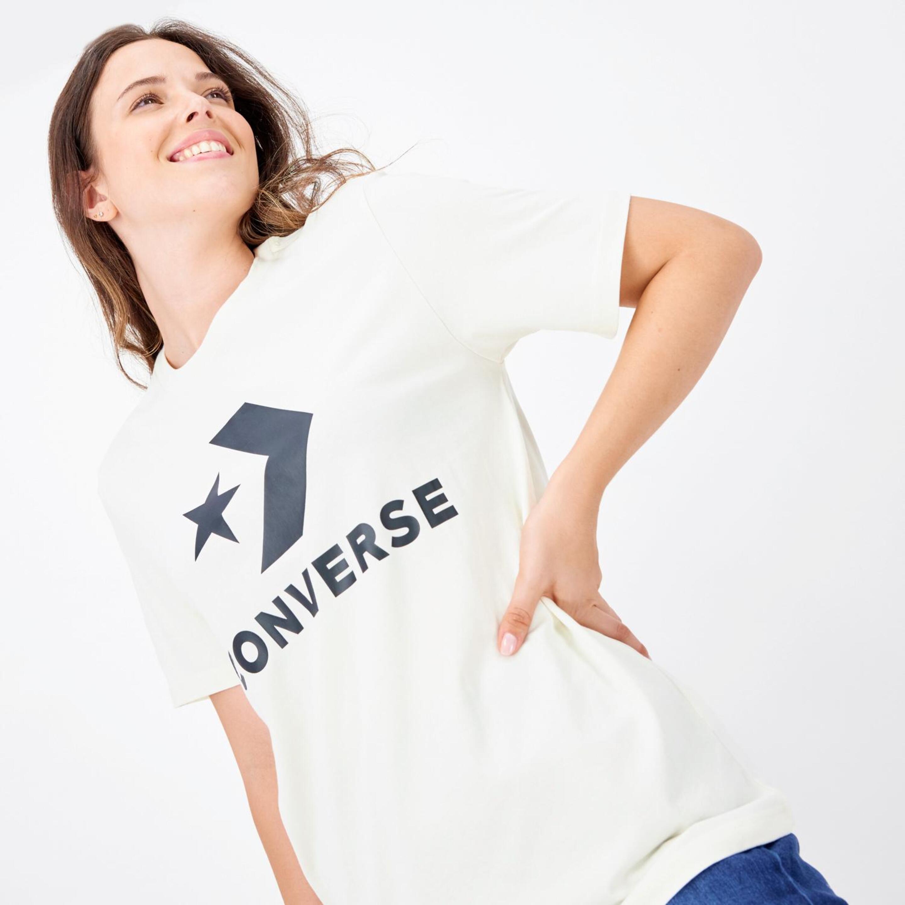 Converse Star Chevron  - Branco - T-shirt Mulher | Sport Zone
