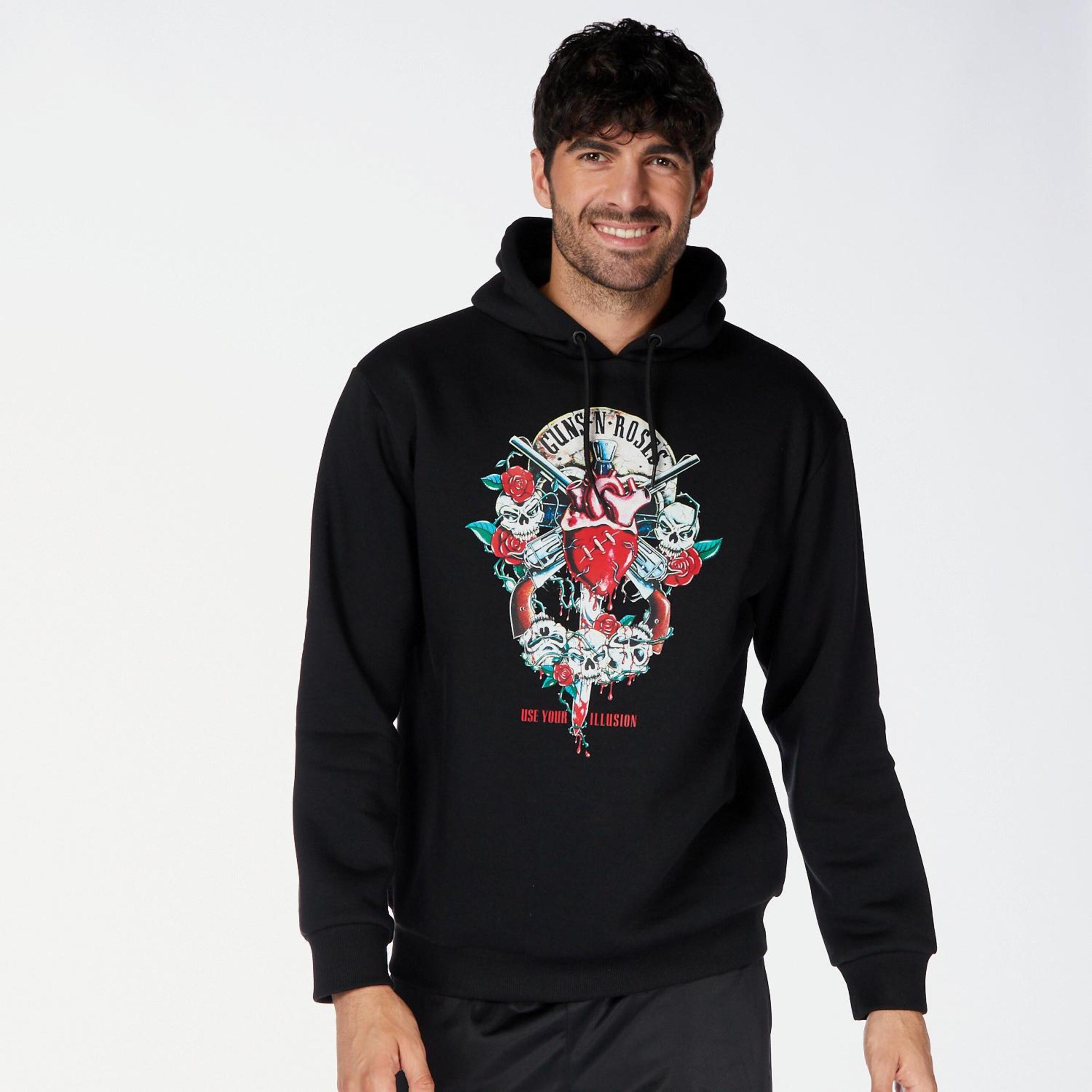 Sweatshirt Guns N' Roses - Preto - Sweatshirt Capuz Homem | Sport Zone