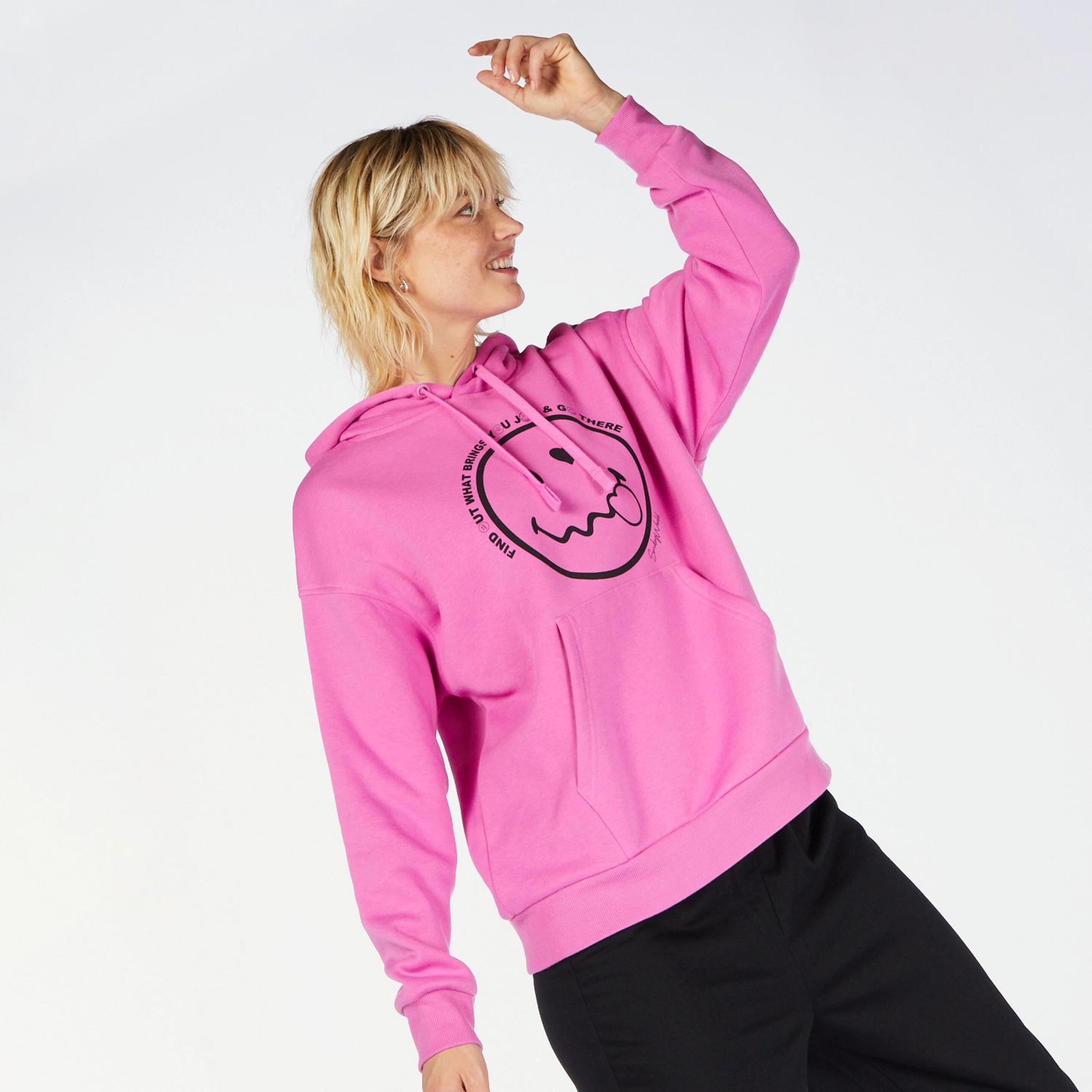 Swearshirt SmileyWorld® - Rosa - Swearshirt Mulher | Sport Zone