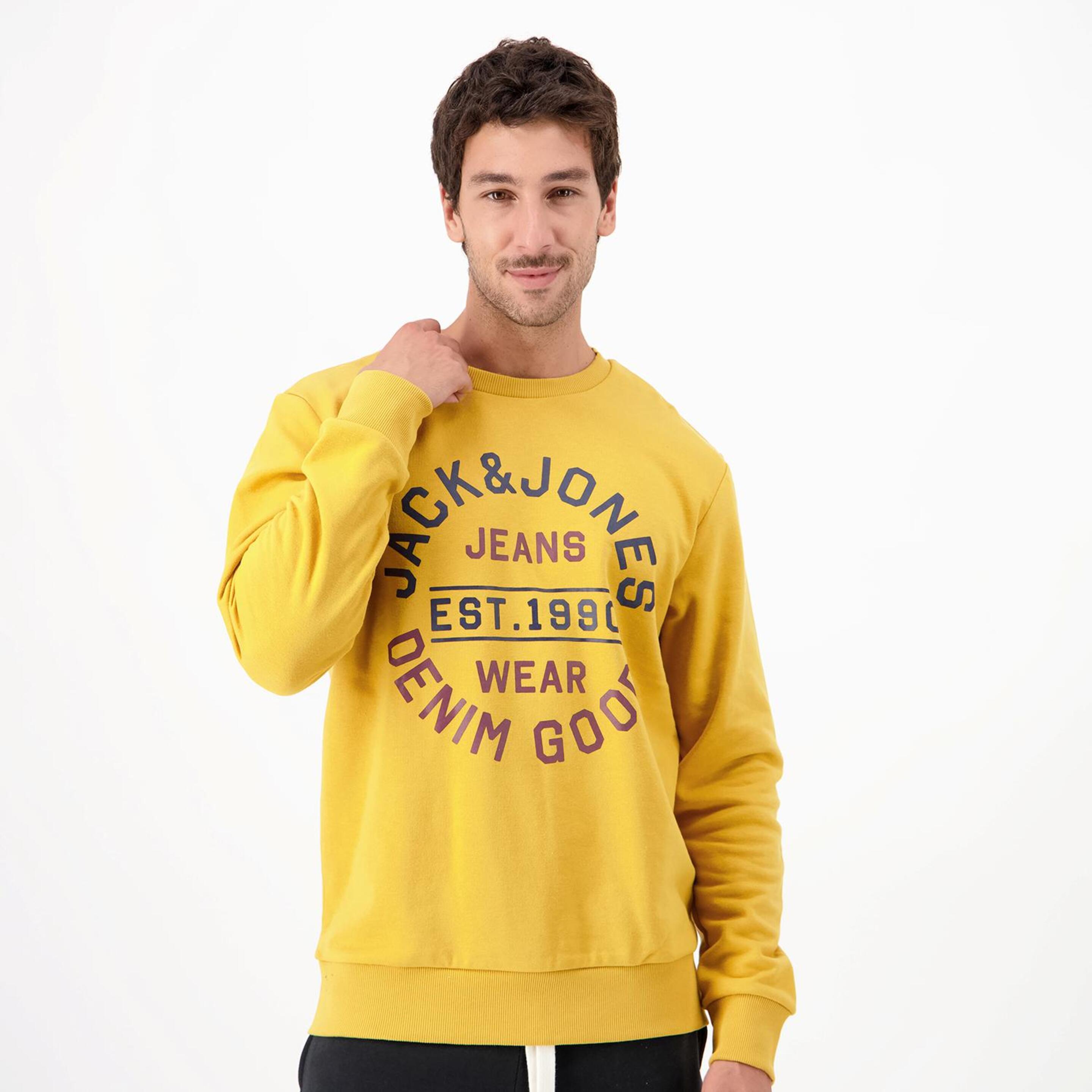 Jack & Jones Circular Logo - amarillo - Sweat Homem
