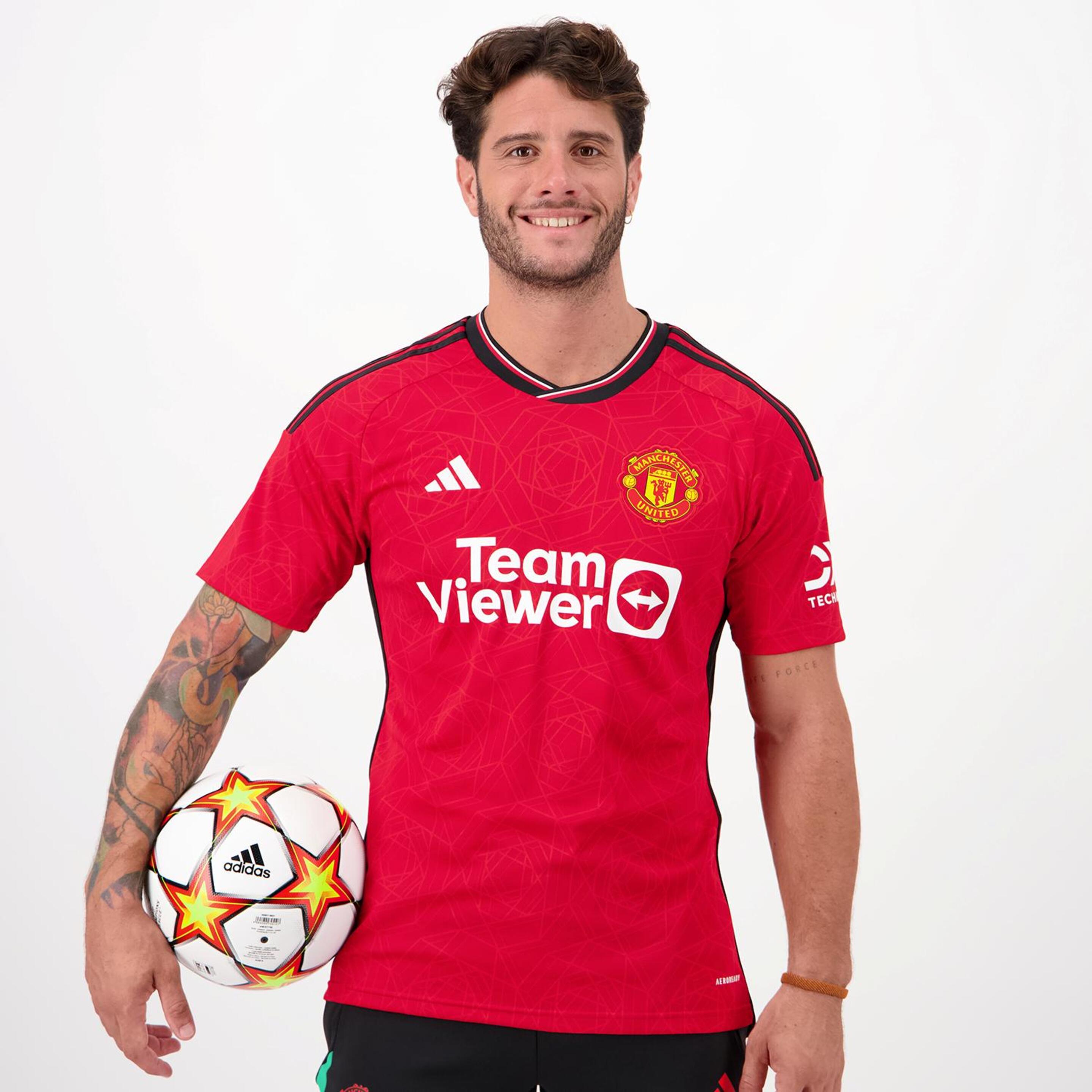 Camiseta Manchester United 1ª Equipación 23/24 - rojo - Camiseta Fútbol Hombre