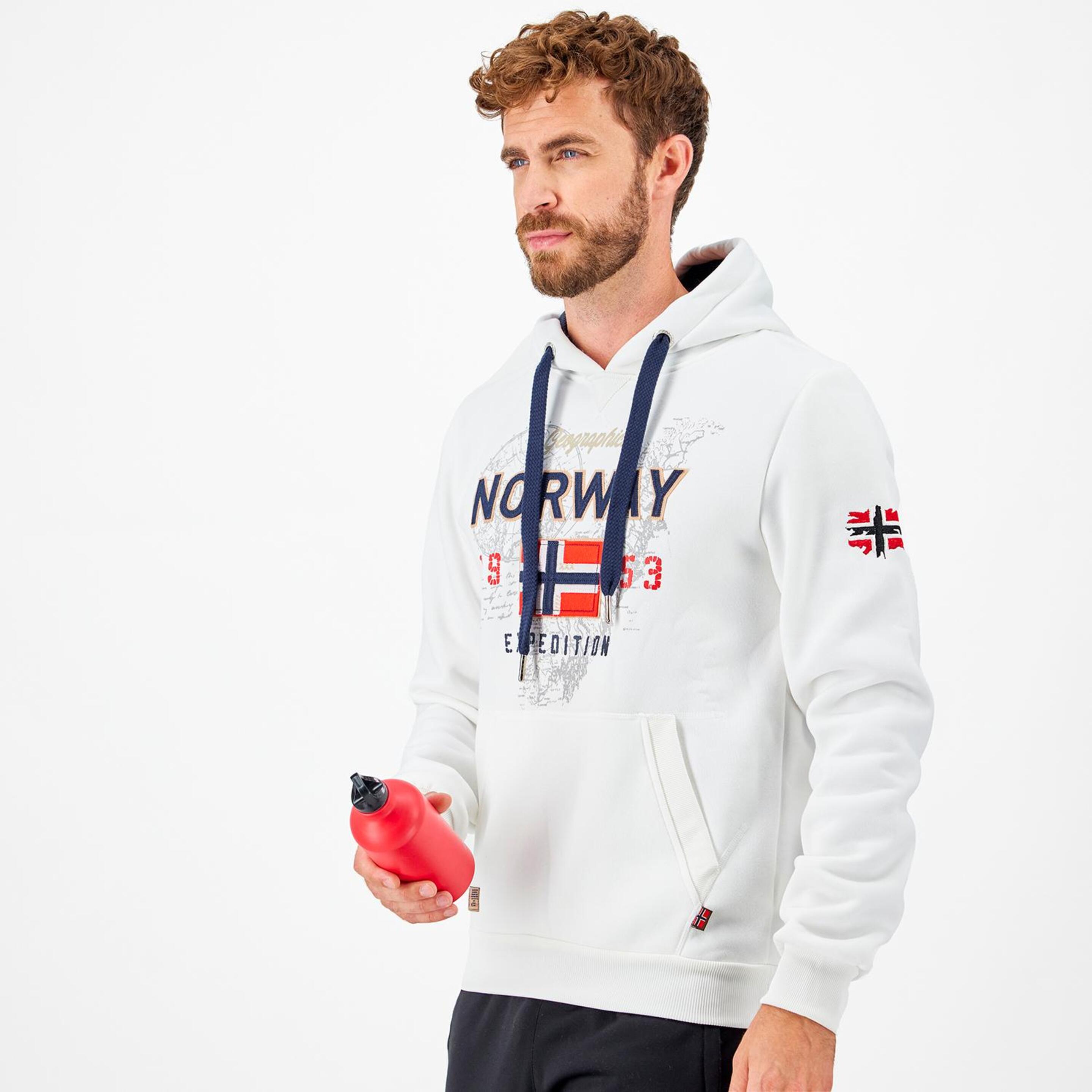 Geographical Norway Guitre - Blanco - Sudadera Trekking Hombre