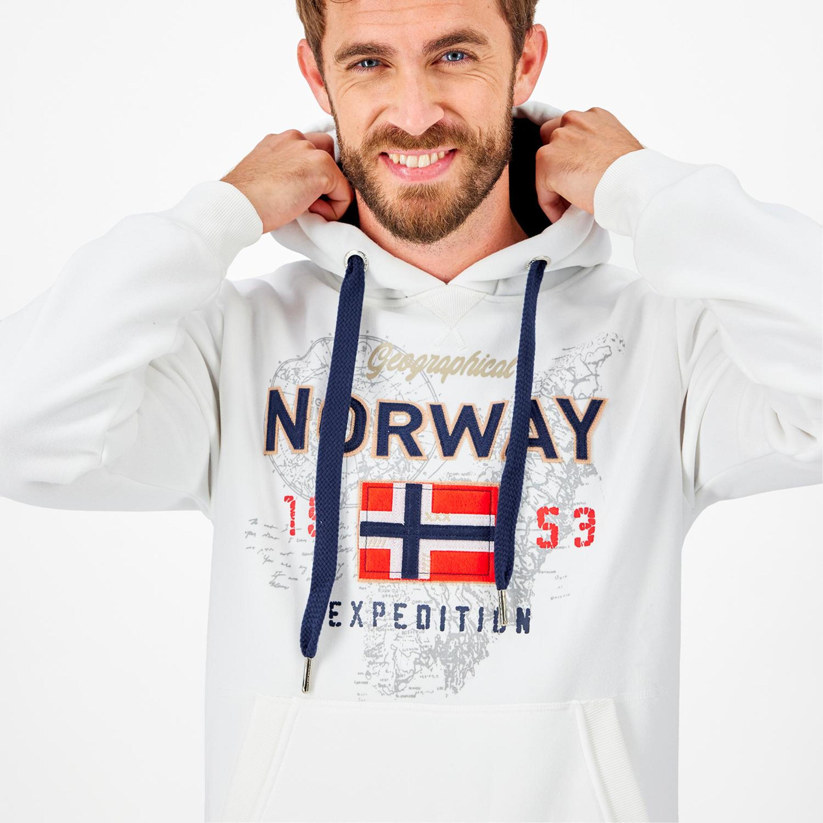 Geographical Norway Guitre - Blanco - Sudadera Trekking Hombre