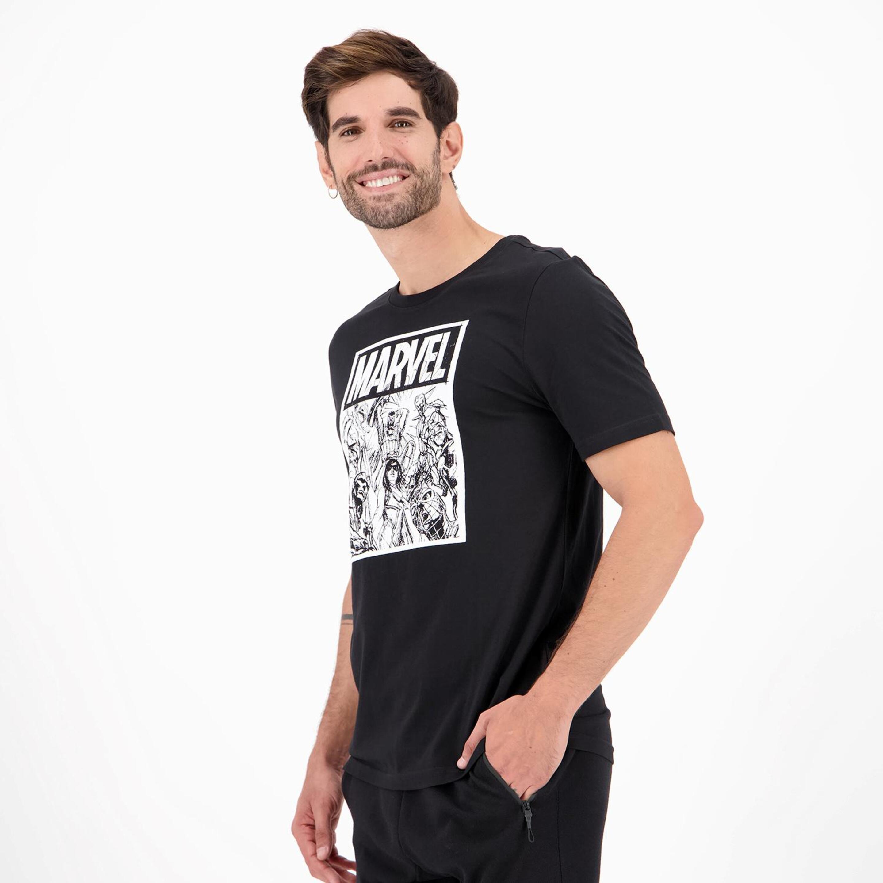 Camiseta Vengadores - Negro - Camiseta Hombre Marvel
