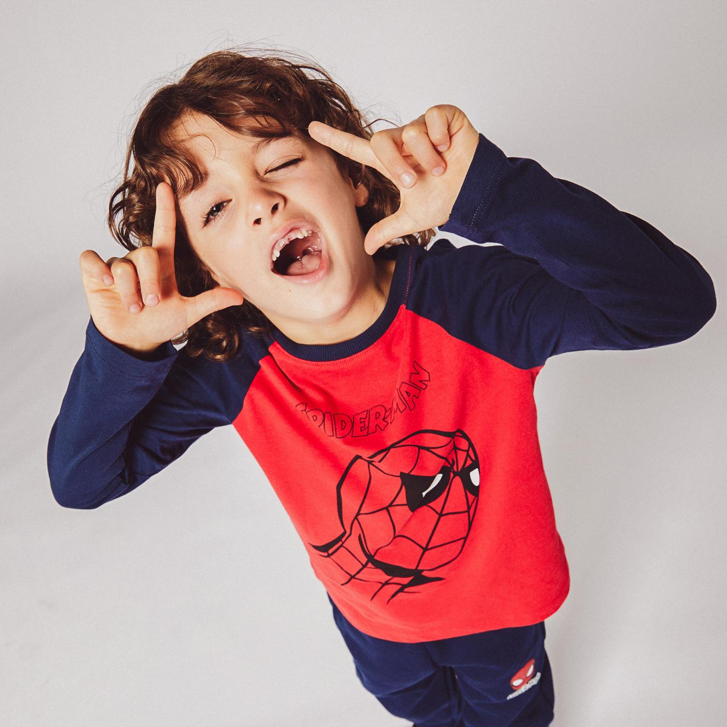 Camiseta Spiderman - Rojo - Camiseta Manga Larga Niño