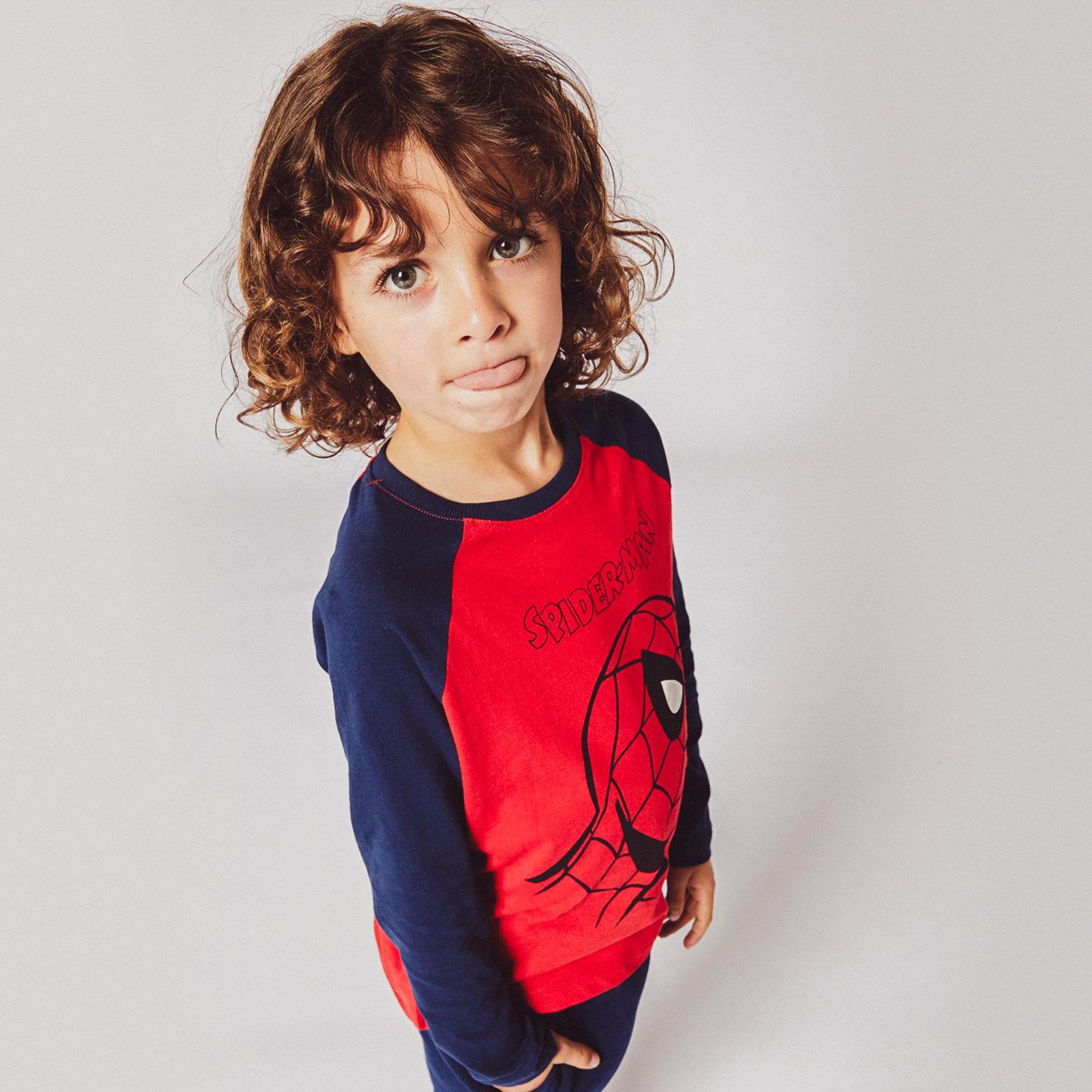 Camiseta Spiderman - Rojo - Camiseta Manga Larga Niño