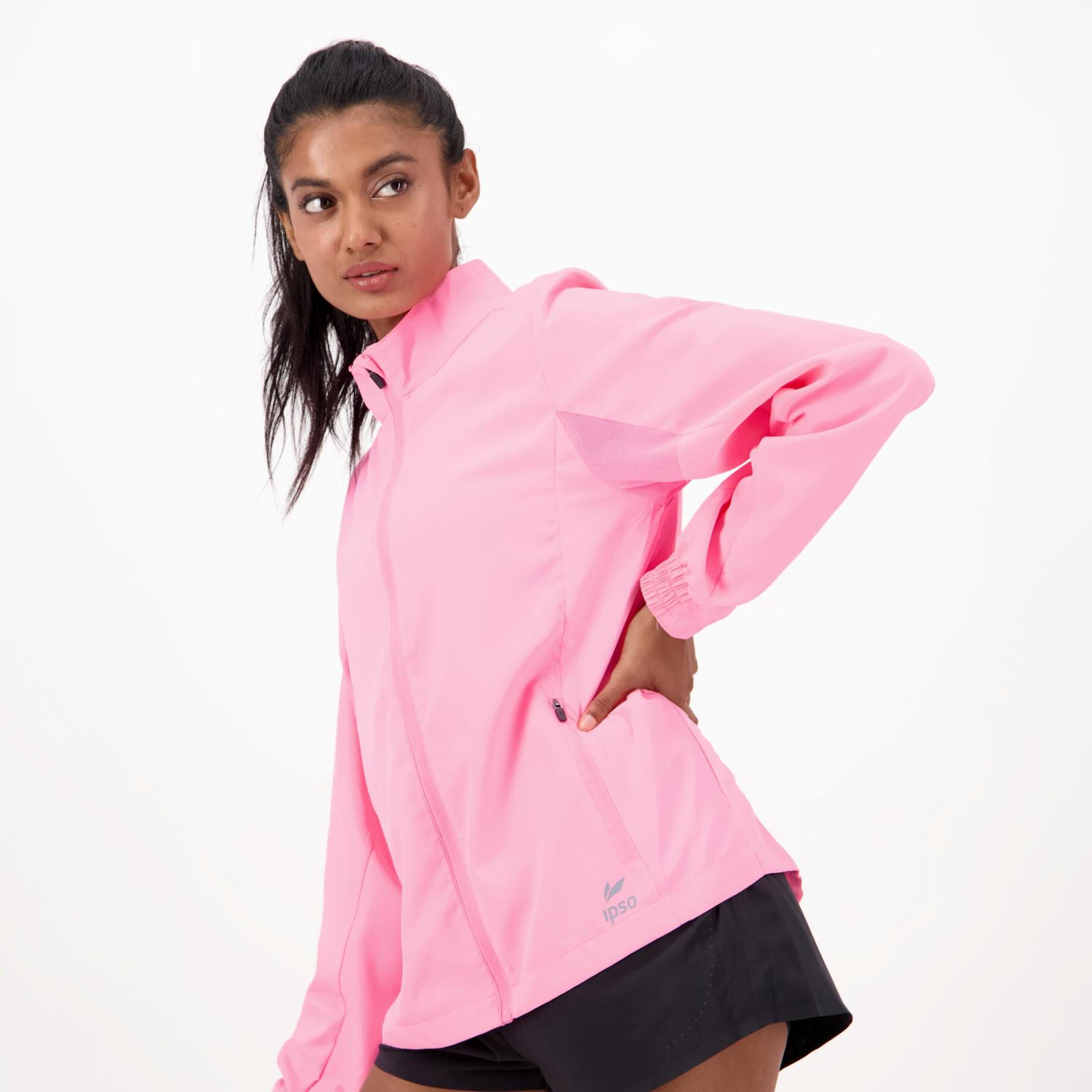 Ipso Basic - Rosa - Cortavientos Running Mujer  | Sprinter