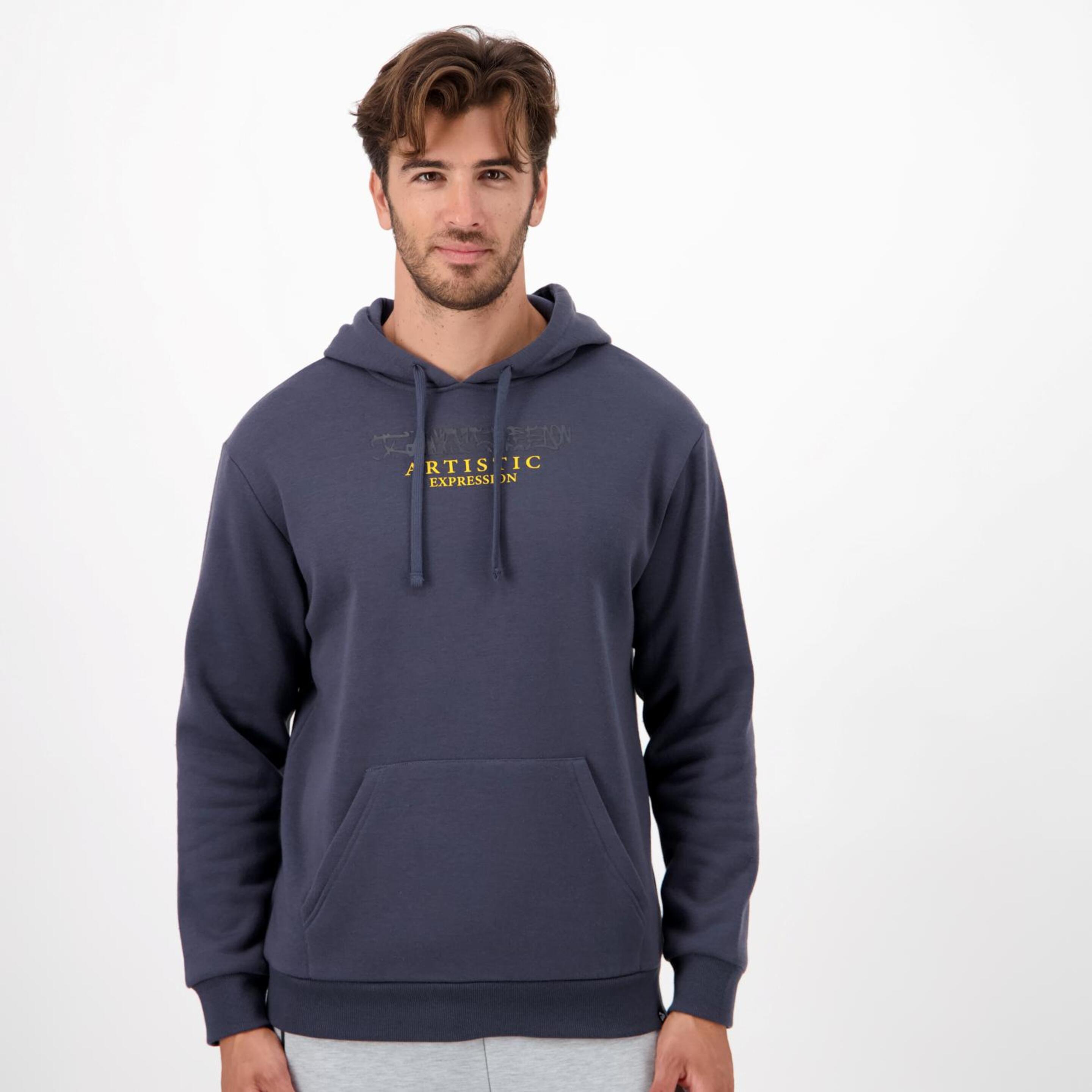 Up Stamps - gris - Sudadera Capucha Hombre