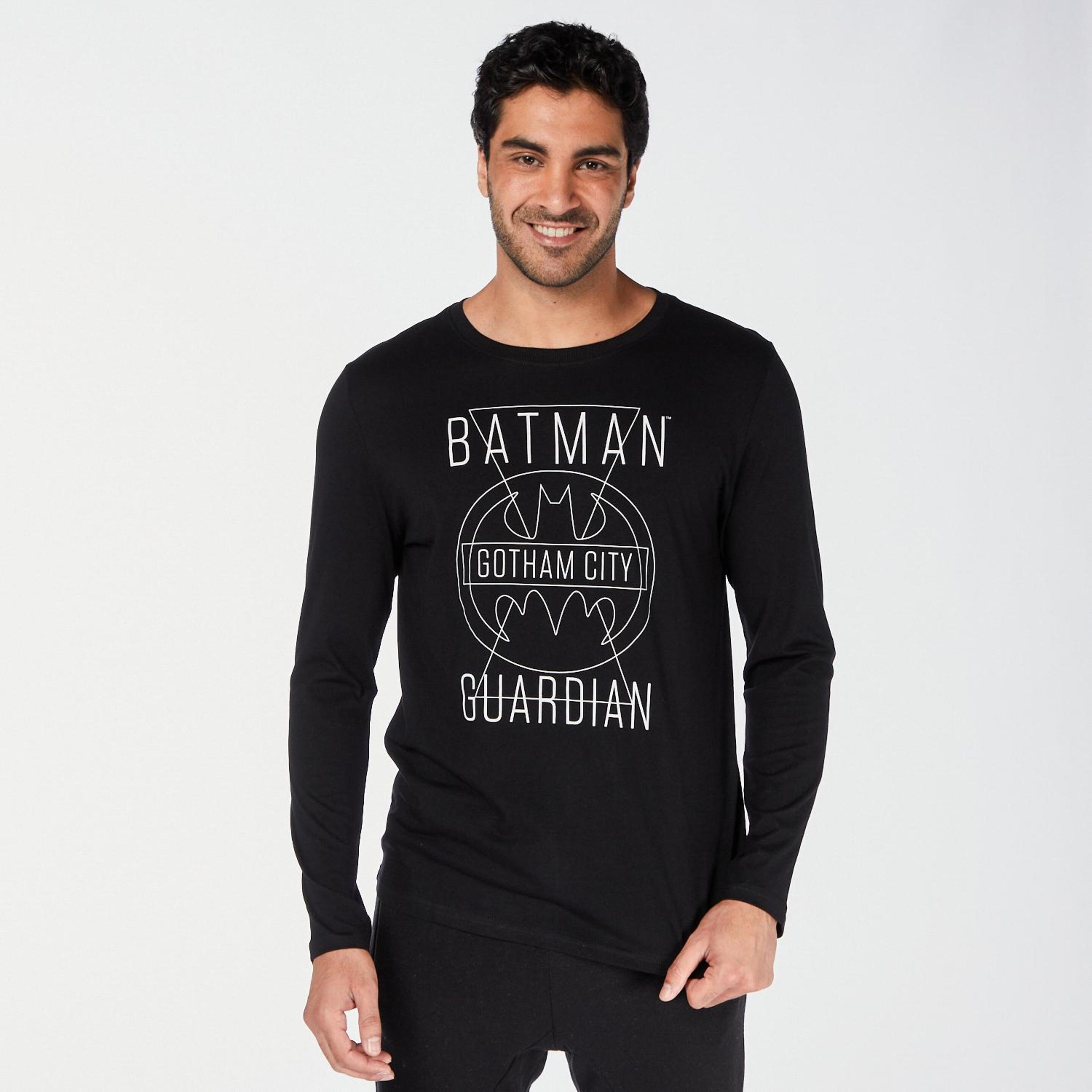 Camiseta Batman - negro - Camiseta Manga Larga Hombre