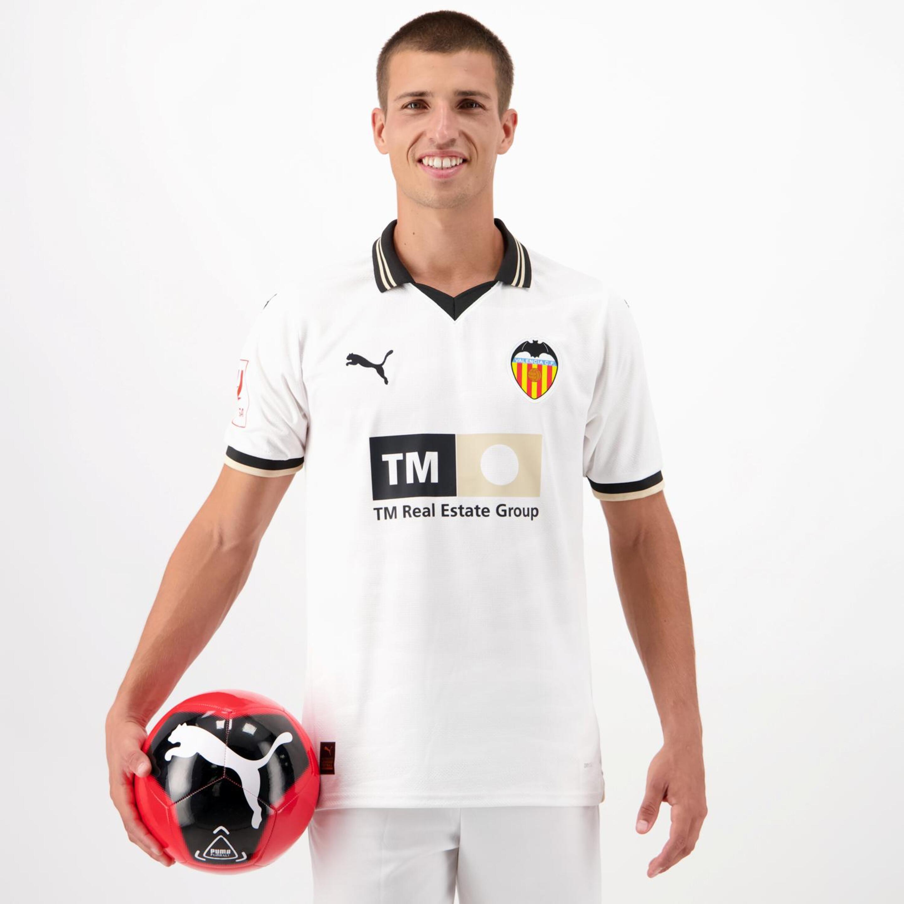 Camiseta Valencia Cf 1ª Equipación - blanco - Fútbol Hombre