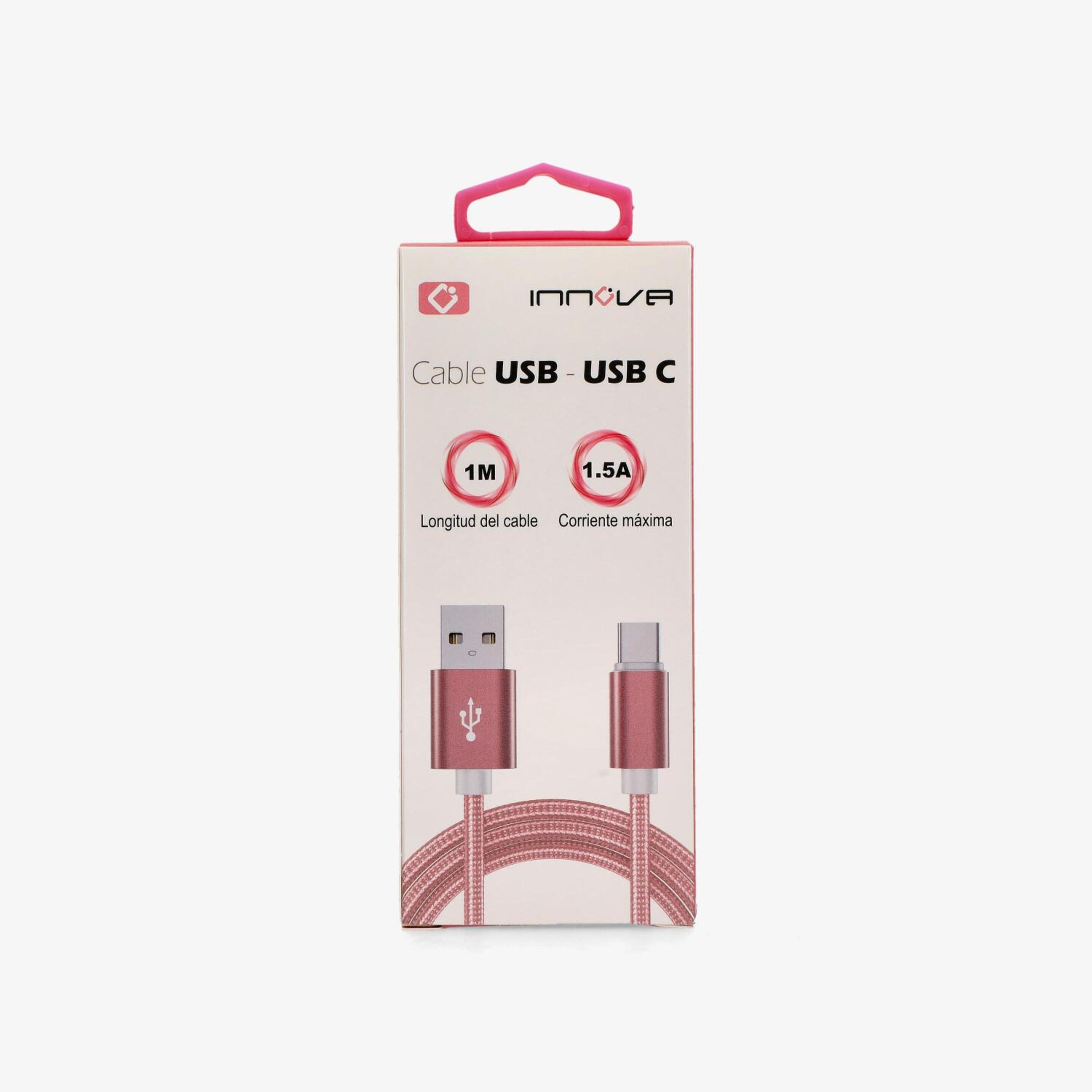 Cargador Usb Innova - Rosa - Cable Cargador