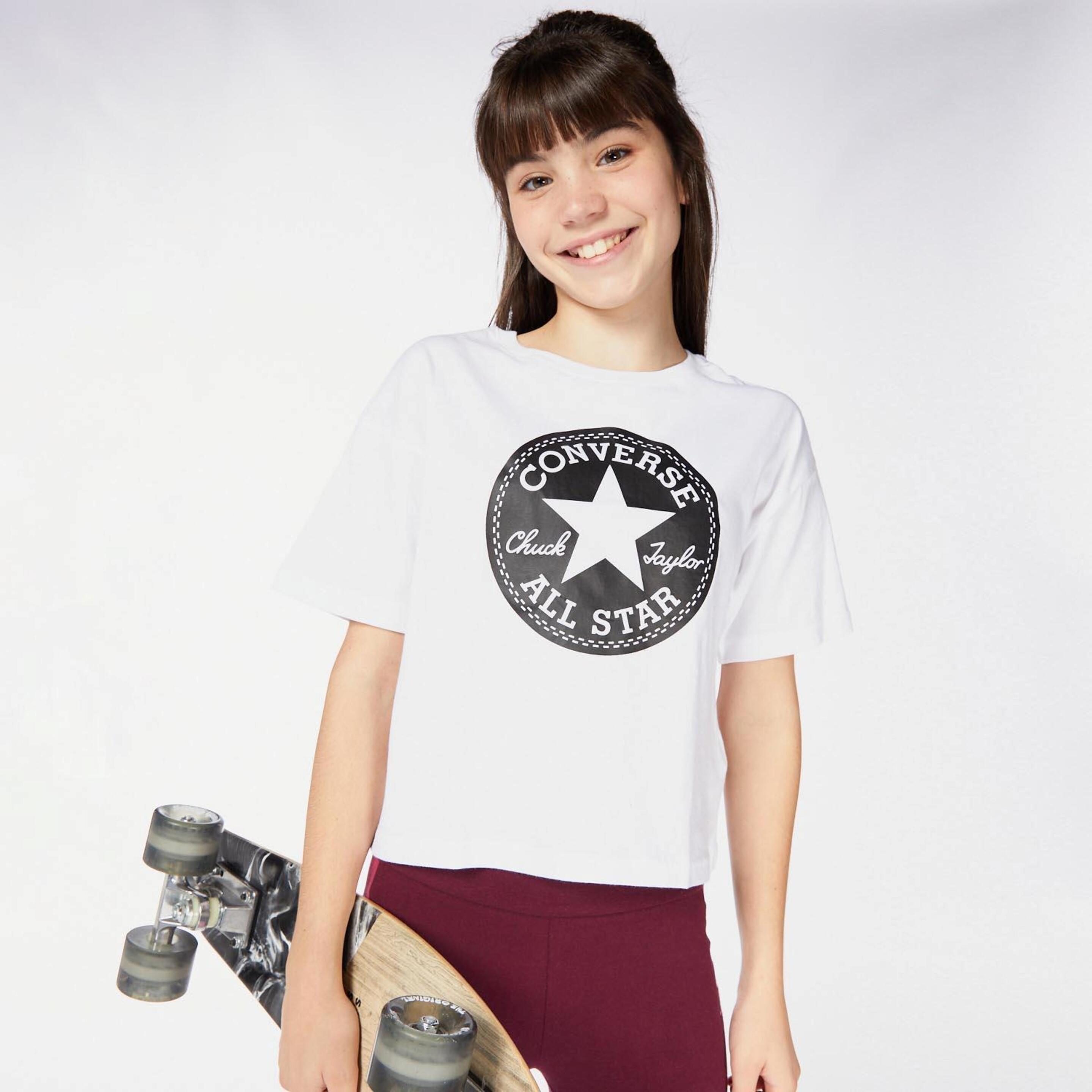 T-shirt Converse - blanco - T-shirt Rapariga