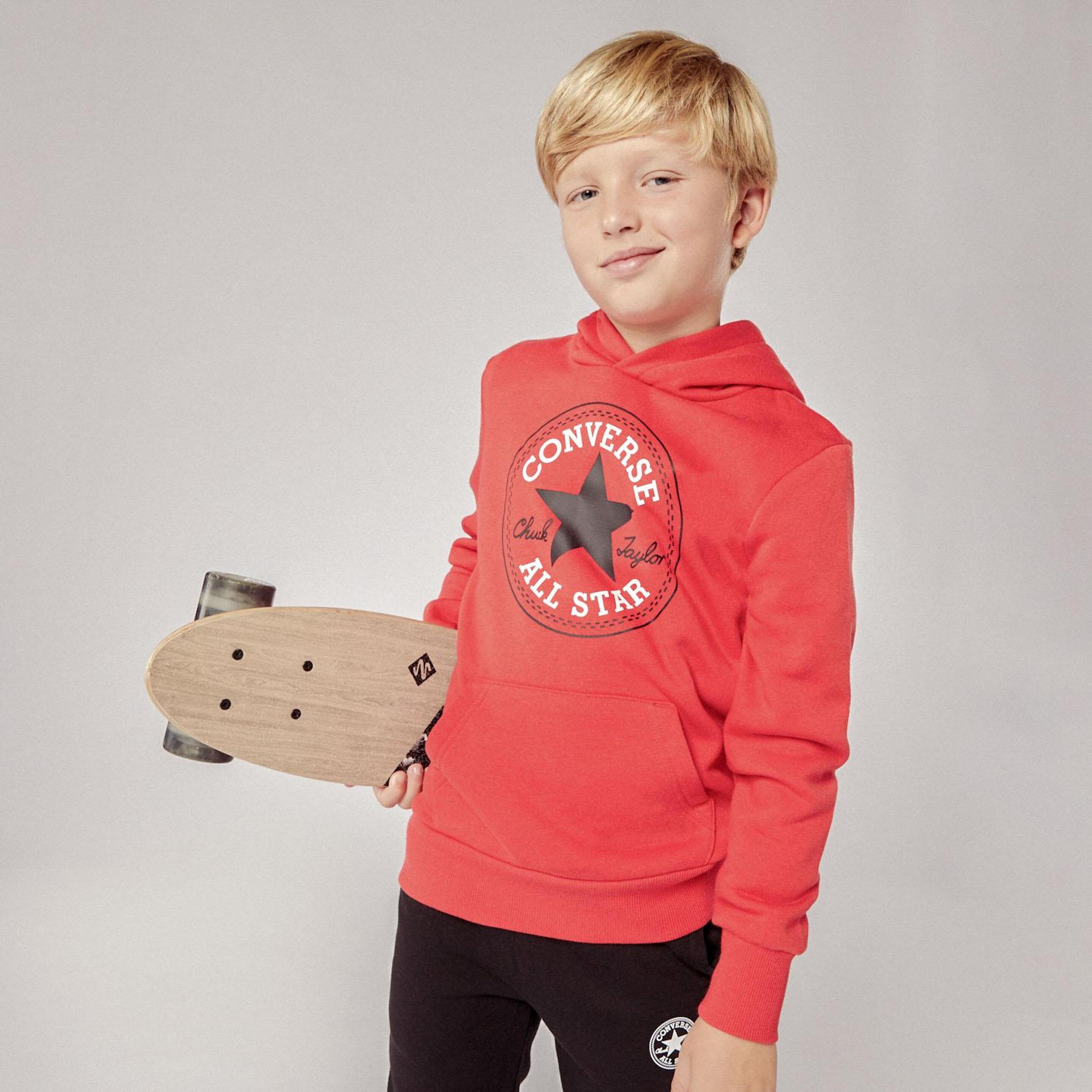 Sweatshirt Converse - rojo - Sweatshirt Capuz Rapaz