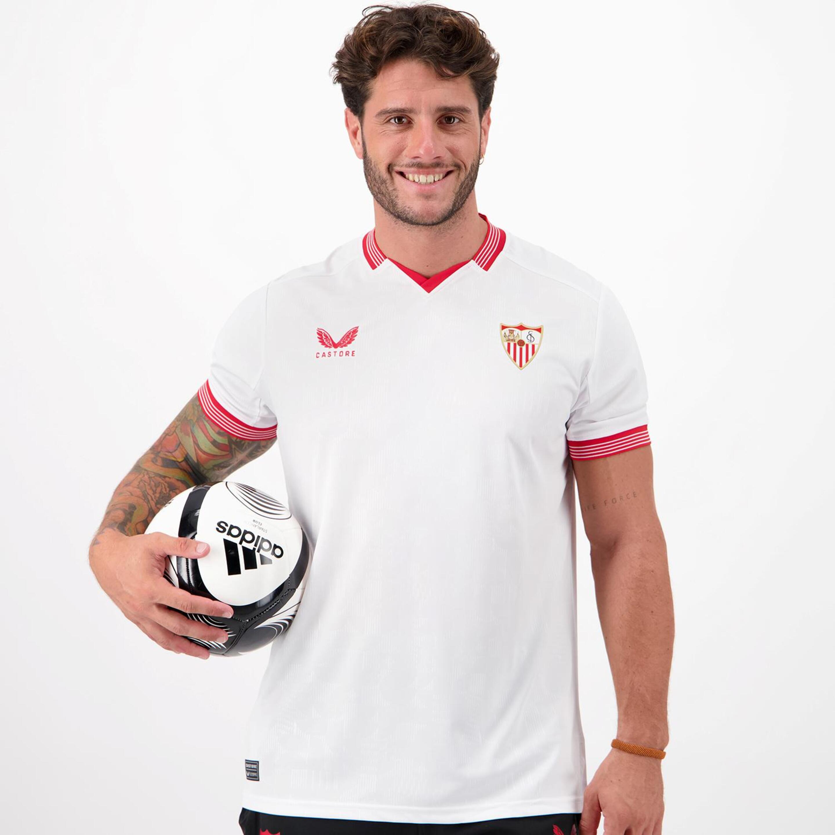 Castore Sevilla - Blanco - Camiseta Fútbol Hombre  | Sprinter